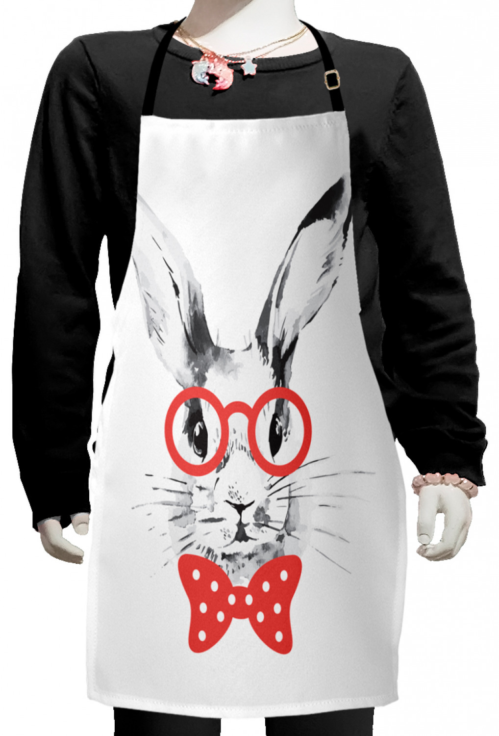 Ambesonne Bunny Kids Apron Boys Girls Apron Bib Cooking & Painting