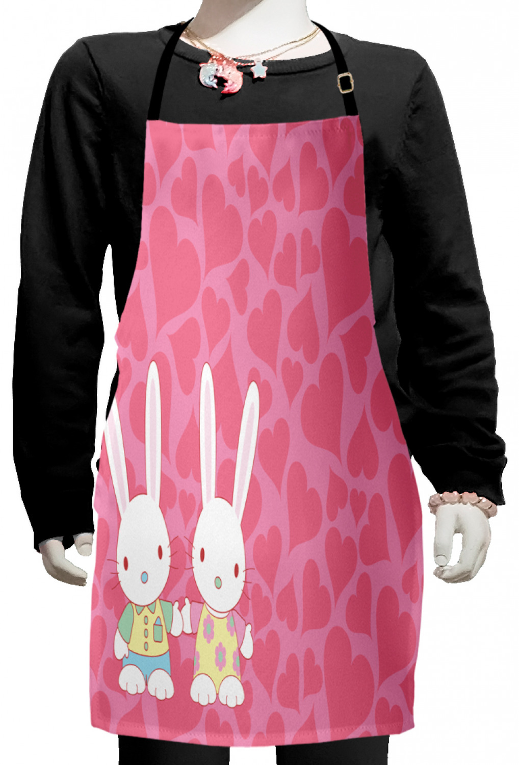 Ambesonne Bunny Kids Apron Boys Girls Apron Bib Cooking & Painting