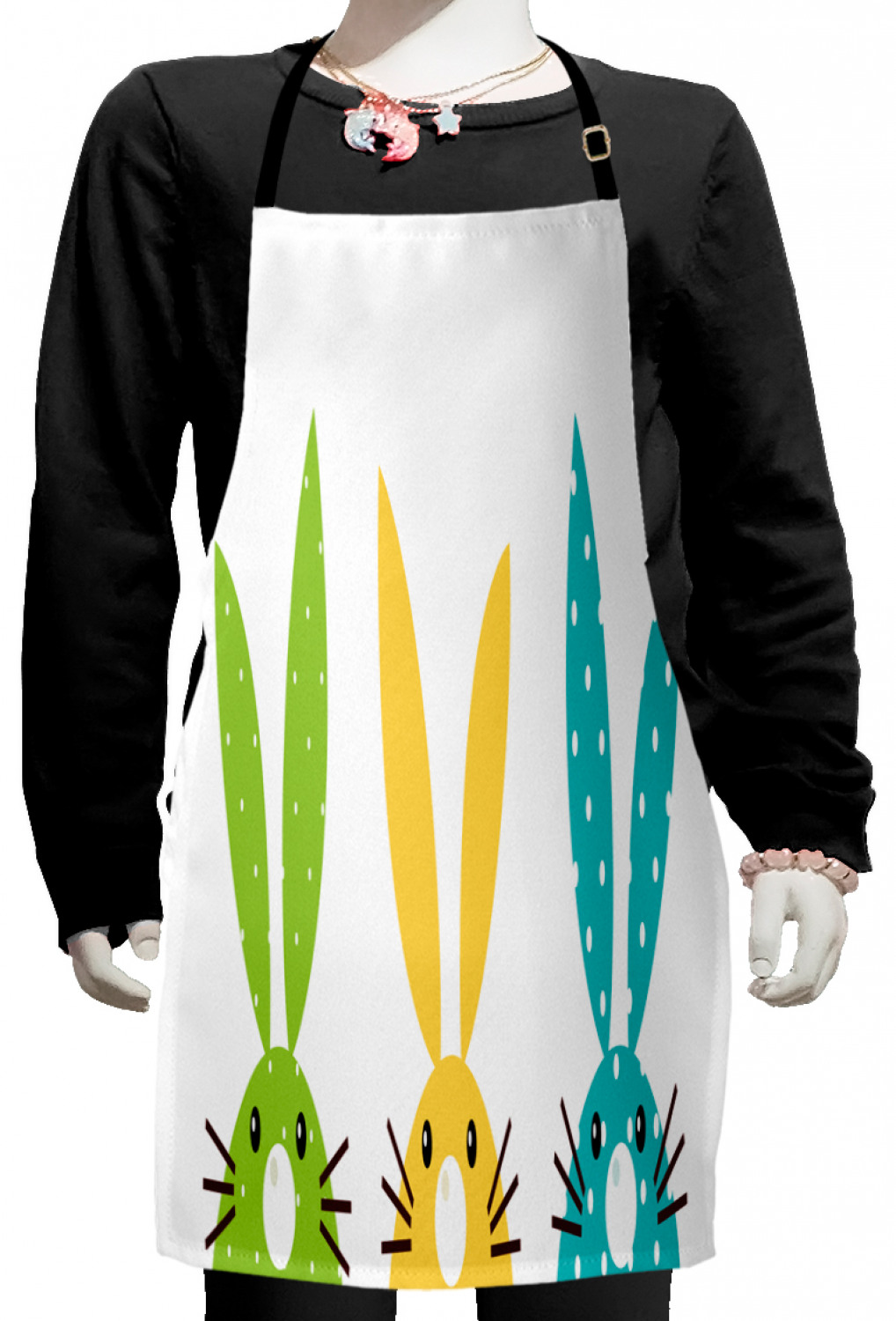 Ambesonne Bunny Kids Apron Boys Girls Apron Bib Cooking & Painting