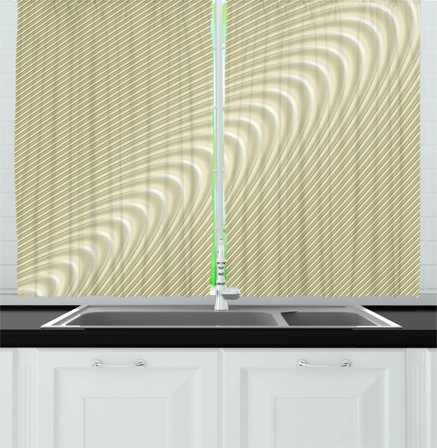 Egypt Kitchen Curtains 2 Panel Set Window Drapes 55" X 39" - Picture 5 of 11