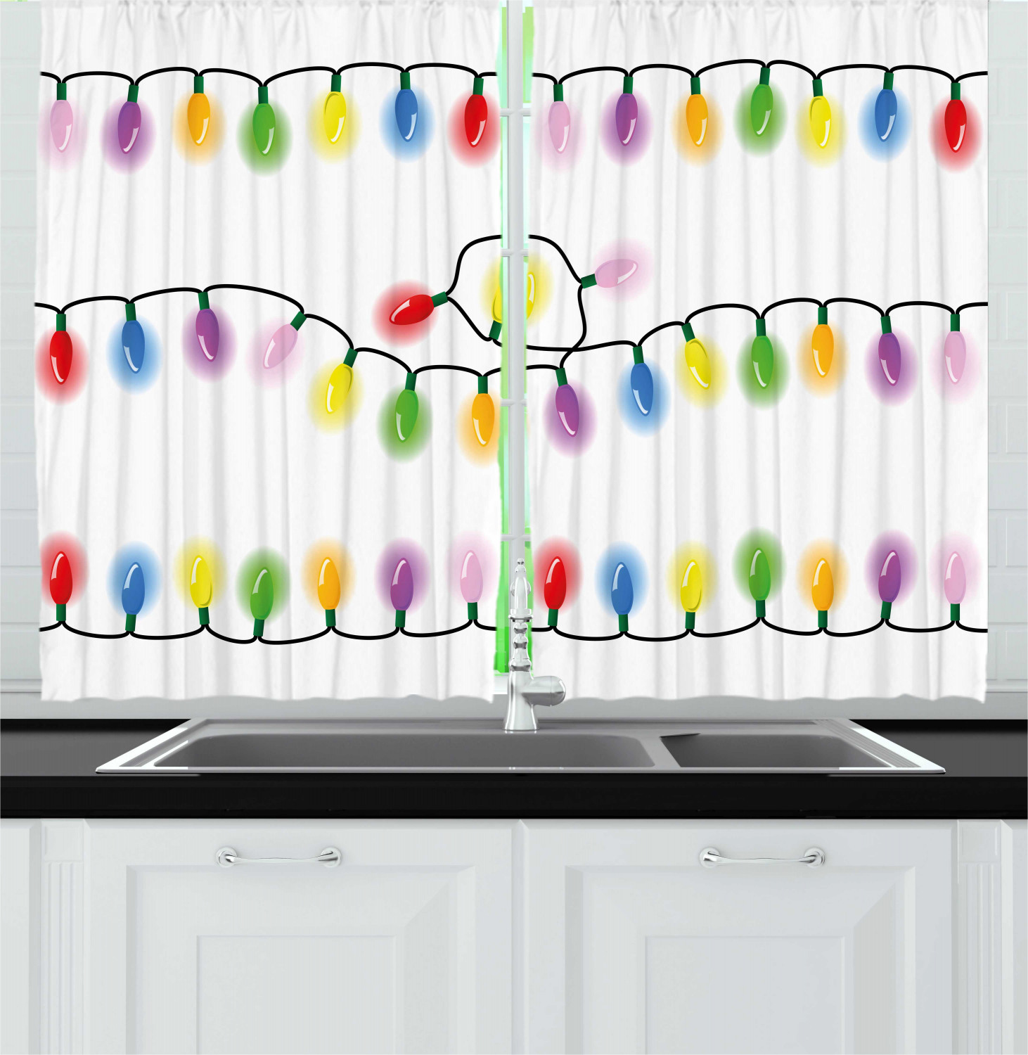 Details about   Kids Nursery Kitchen Curtains 2 Panel Set Window Drapes 55" X 39" Ambesonne 