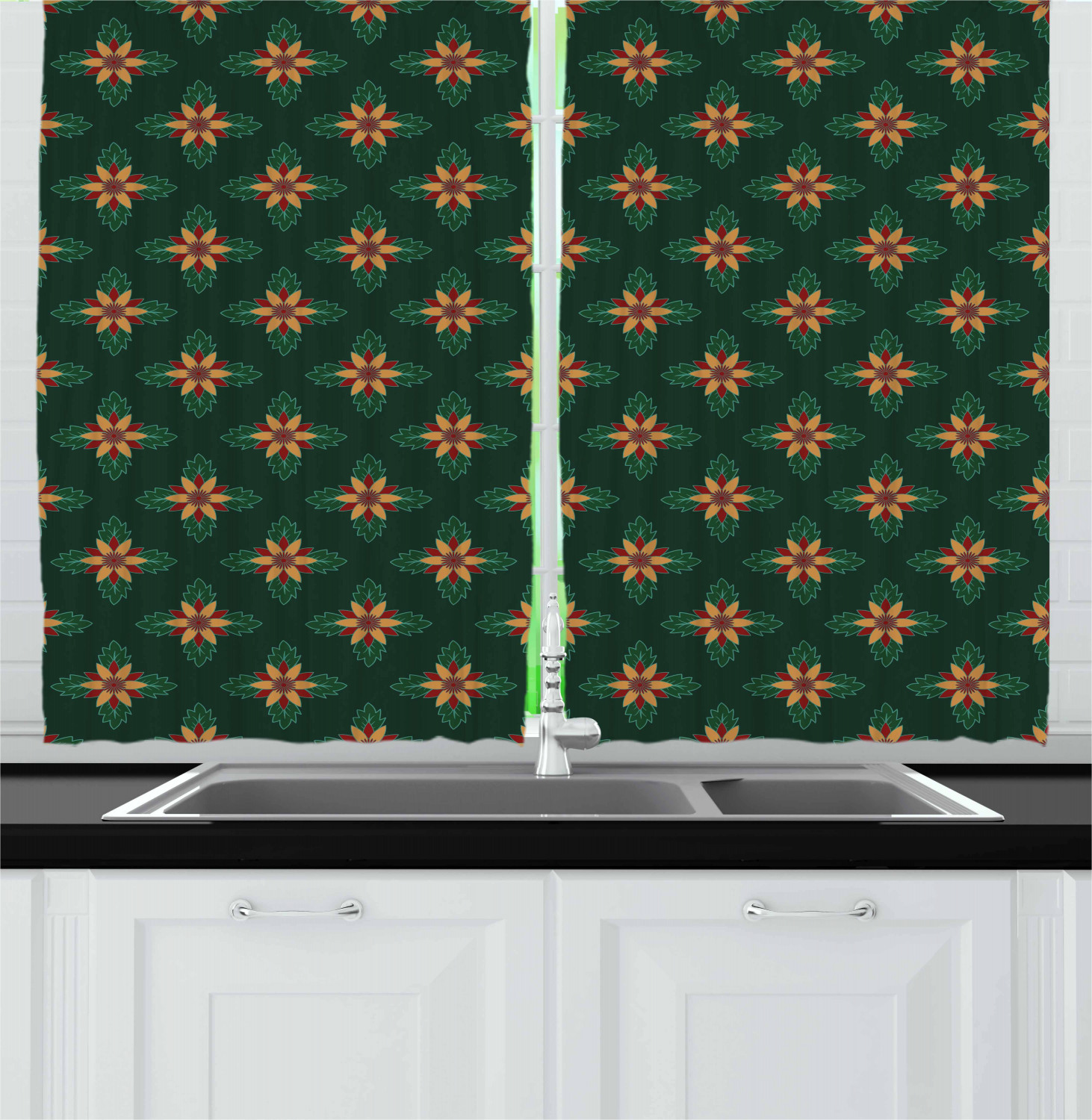 View Detail Oriental Woodland Kitchen Curtains 2 Panel Set Window ... Portfolio Daryl