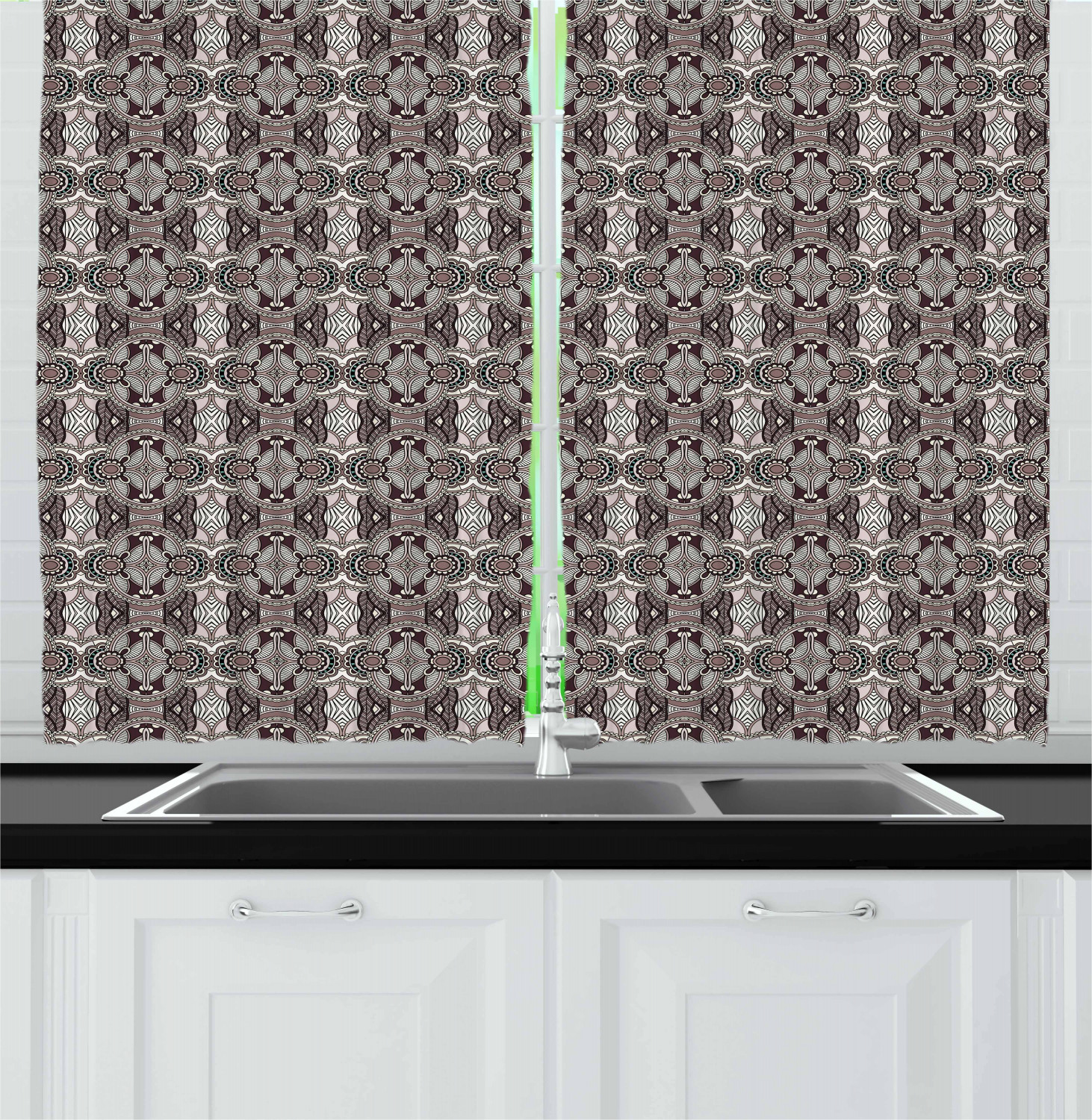 Classic Vintage Kitchen Curtains 2 Panel Set Window Drapes 55" X 39" eBay