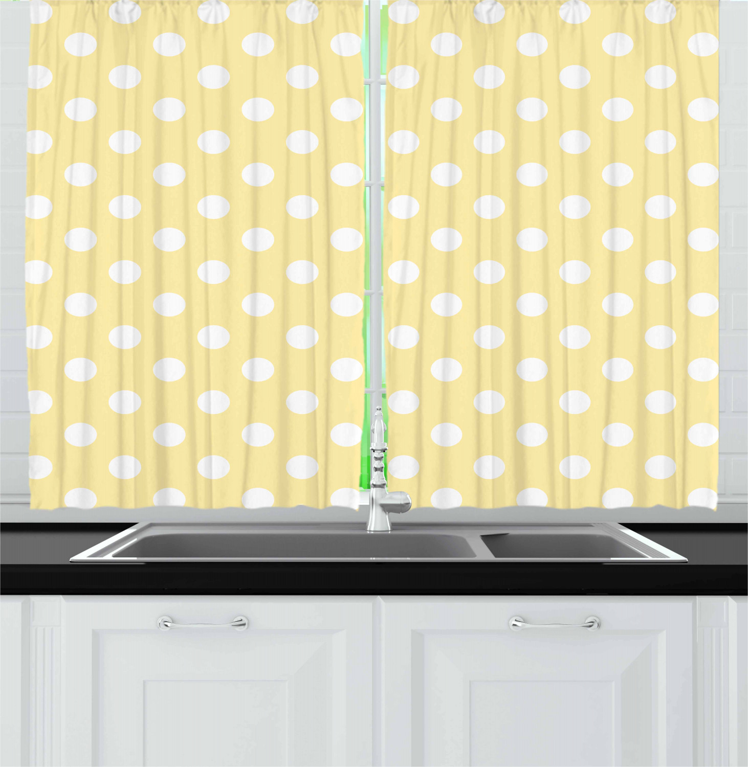 Nursery Baby Kitchen Curtains 2 Panel Set Window Drapes 55" X 39" Ambesonne - Picture 21 of 28