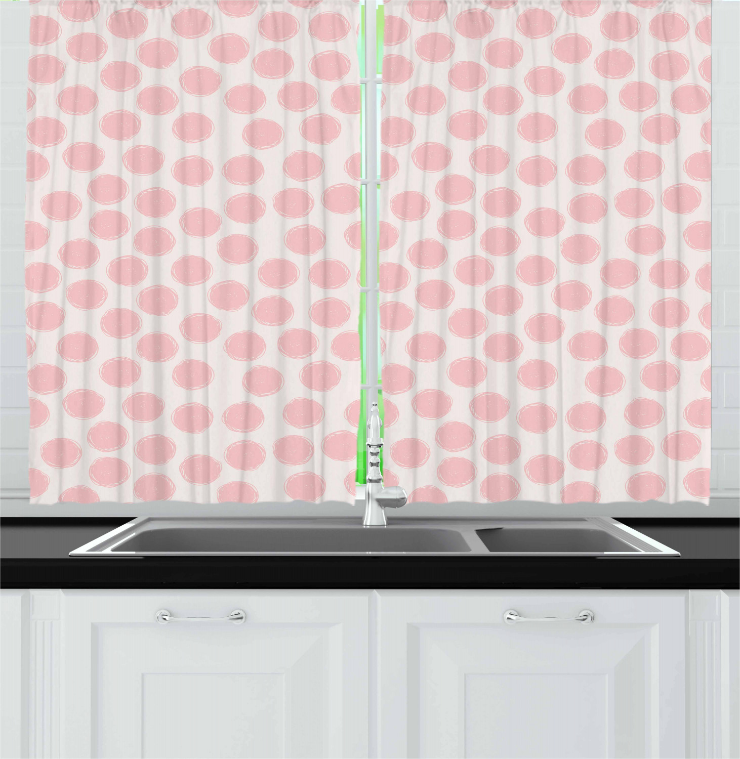 Nursery Baby Kitchen Curtains 2 Panel Set Window Drapes 55" X 39" Ambesonne - Picture 22 of 28