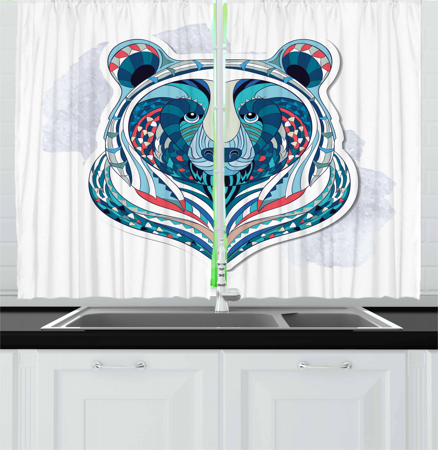 View Detail Cartoon Woodland Kitchen Curtains 2 Panel Set Window ... Design Interior