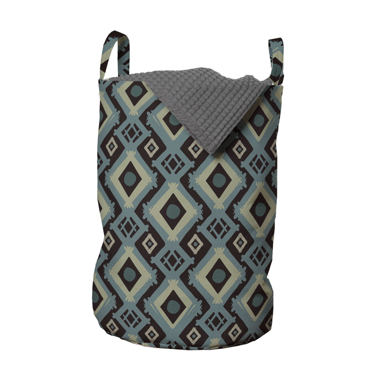 Ambesonne Ethnic Details Laundry Bag Hamper Basket with Handles Laundromats