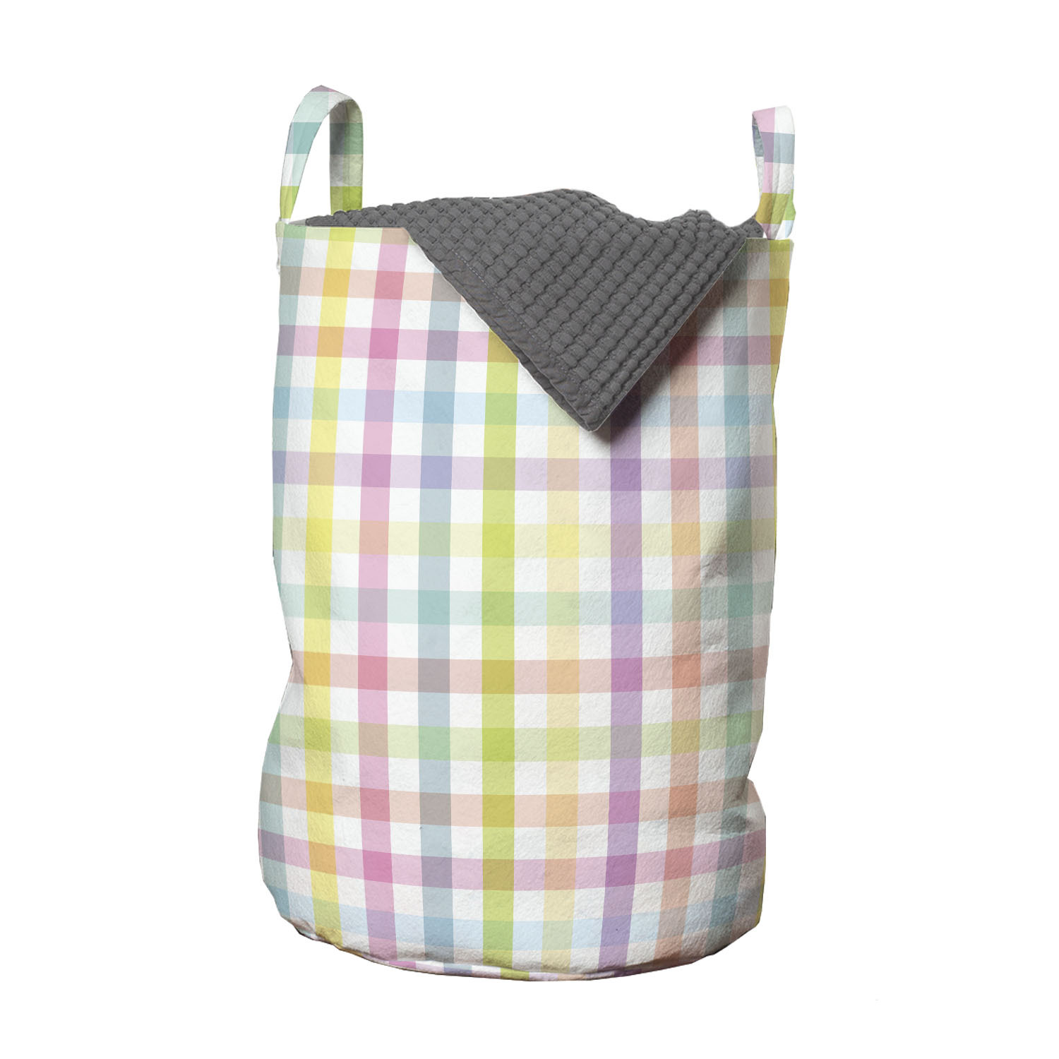 Ambesonne Abstract Layout Laundry Bag Hamper Basket with Handles Laundromats