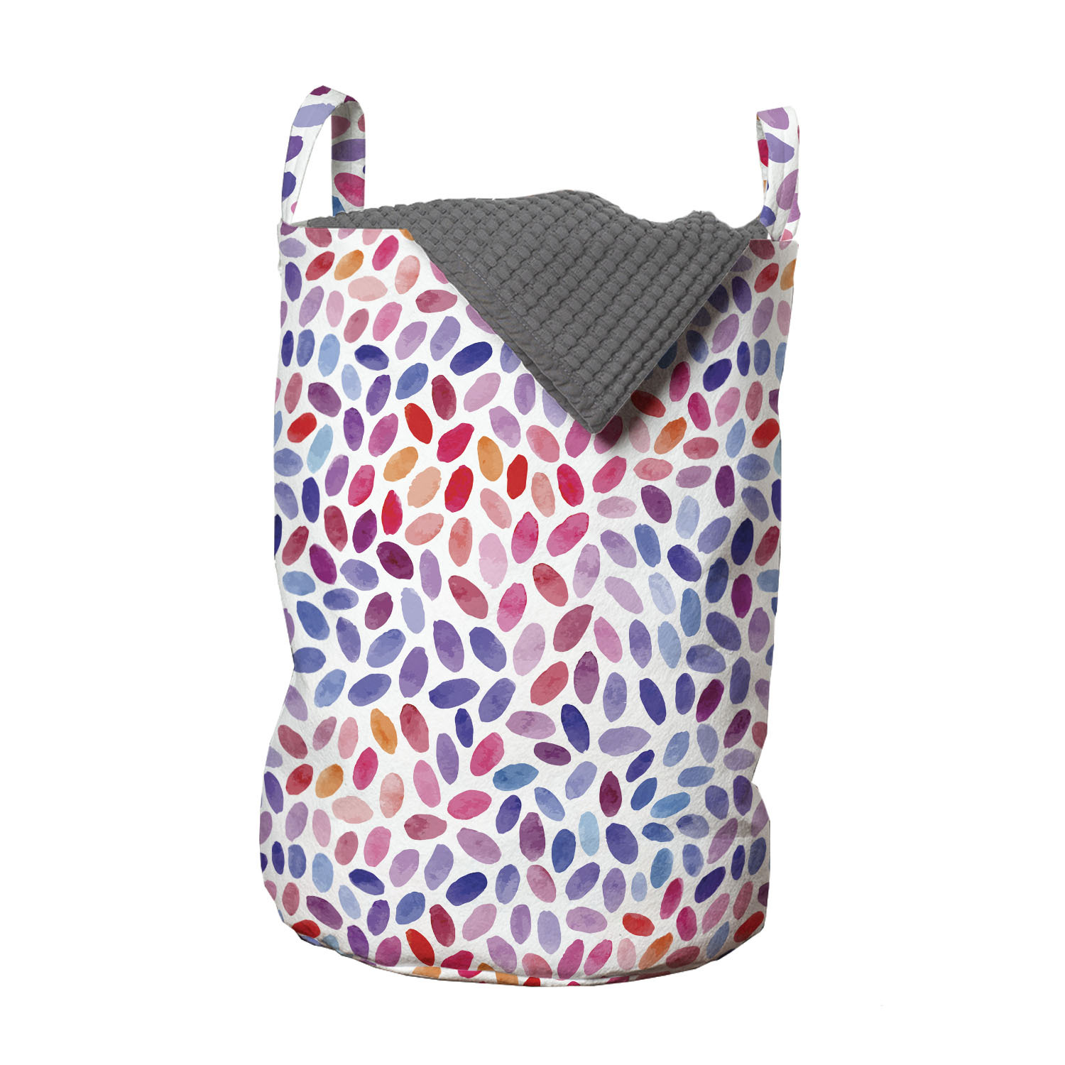 Ambesonne Abstract Pastel Laundry Bag Hamper Basket with Handles Laundromats