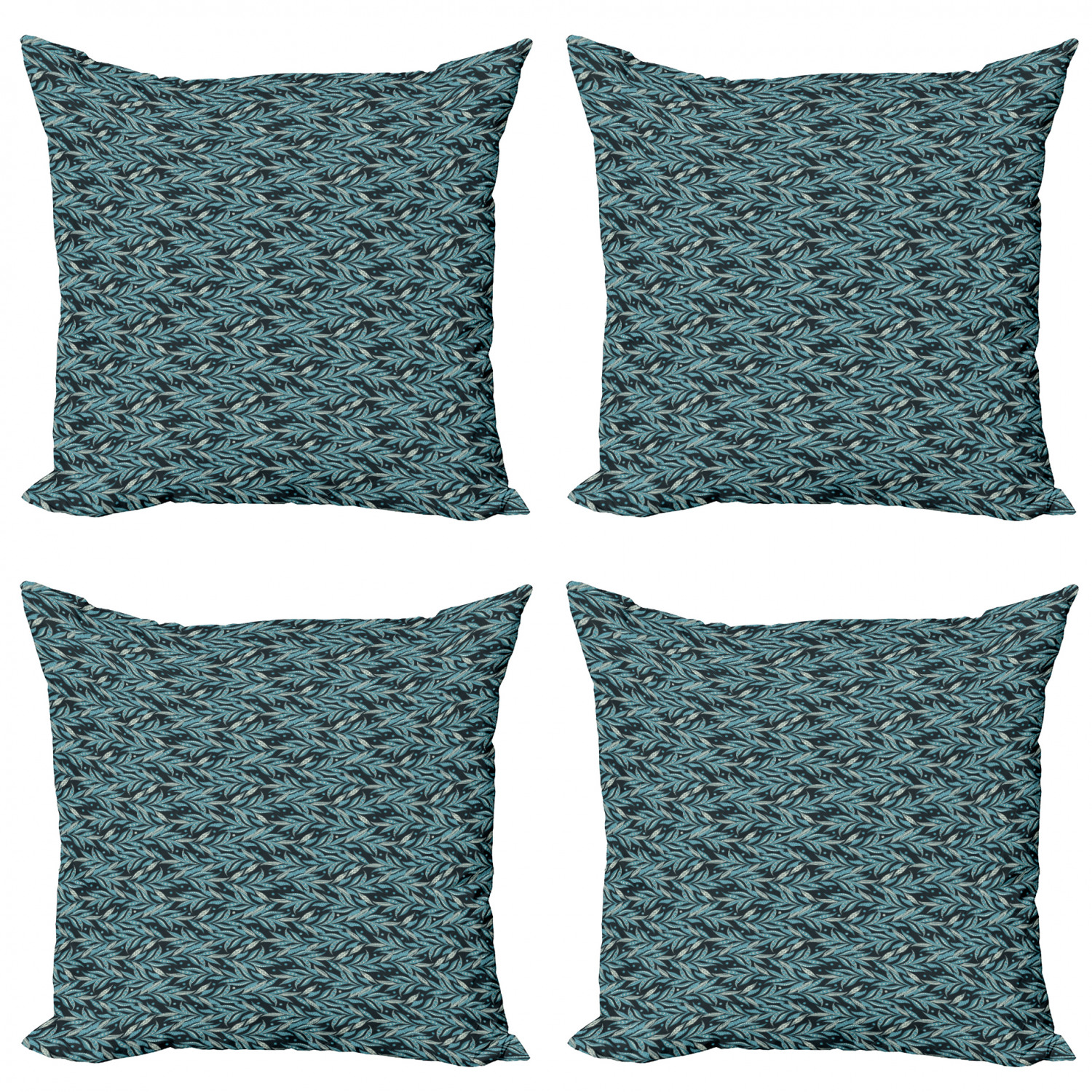 Ambesonne Botanical Blossom Cushion Cover Set of 4 for Couch and Bed in 4 Sizes - Picture 38 of 62