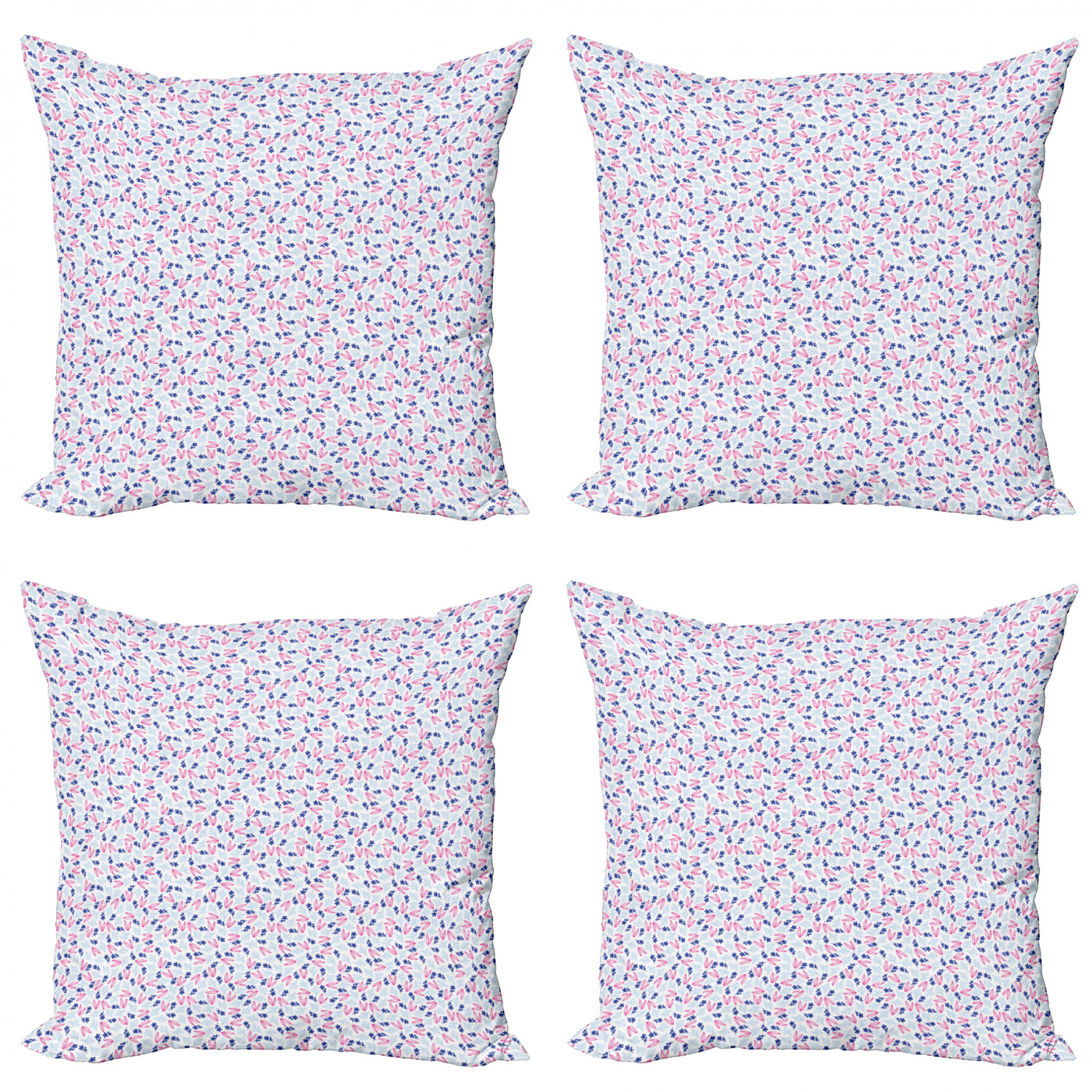 Ambesonne Botanical Blossom Cushion Cover Set of 4 for Couch and Bed in 4 Sizes - Picture 16 of 62
