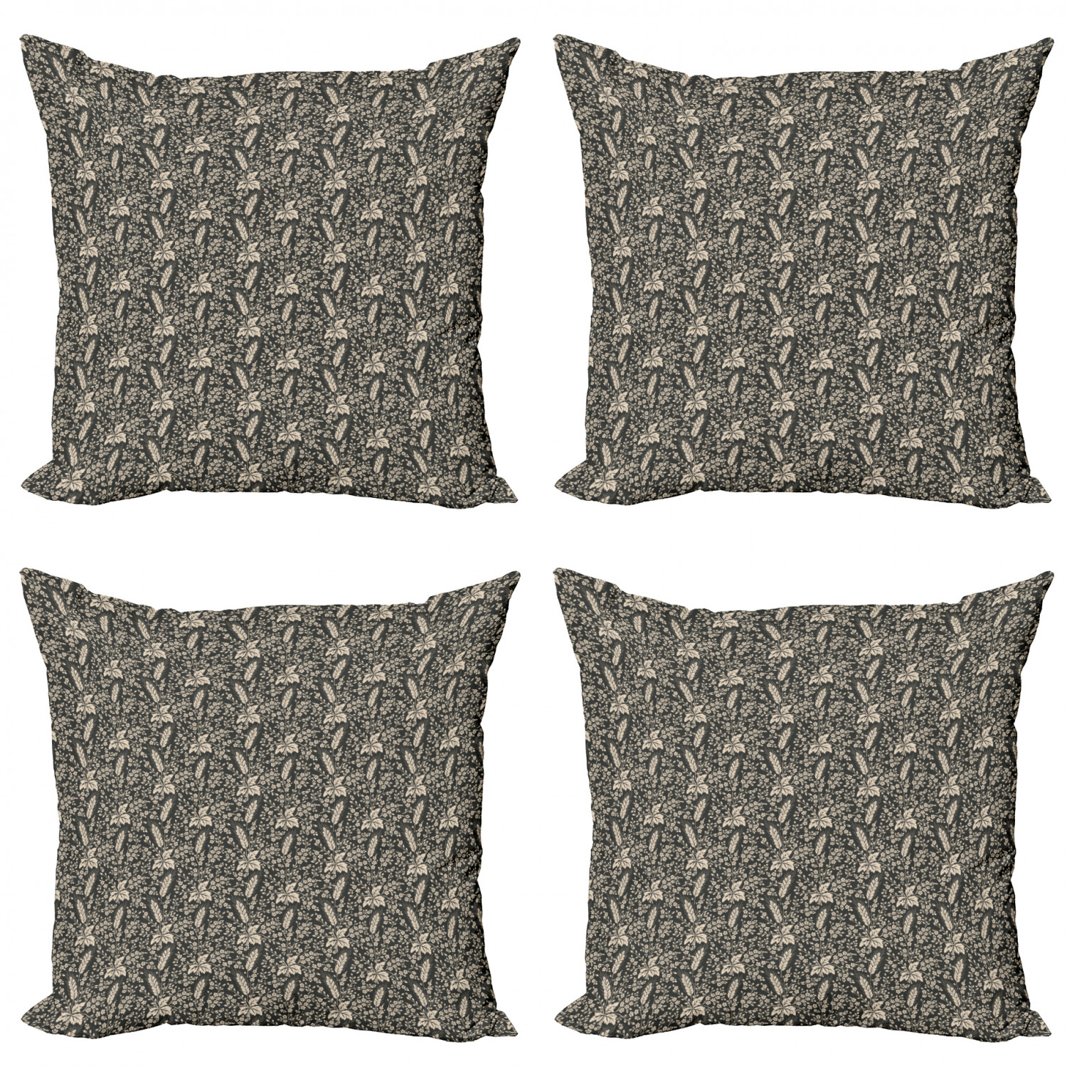 Ambesonne Botanical Blossom Cushion Cover Set of 4 for Couch and Bed in 4 Sizes - Picture 36 of 62