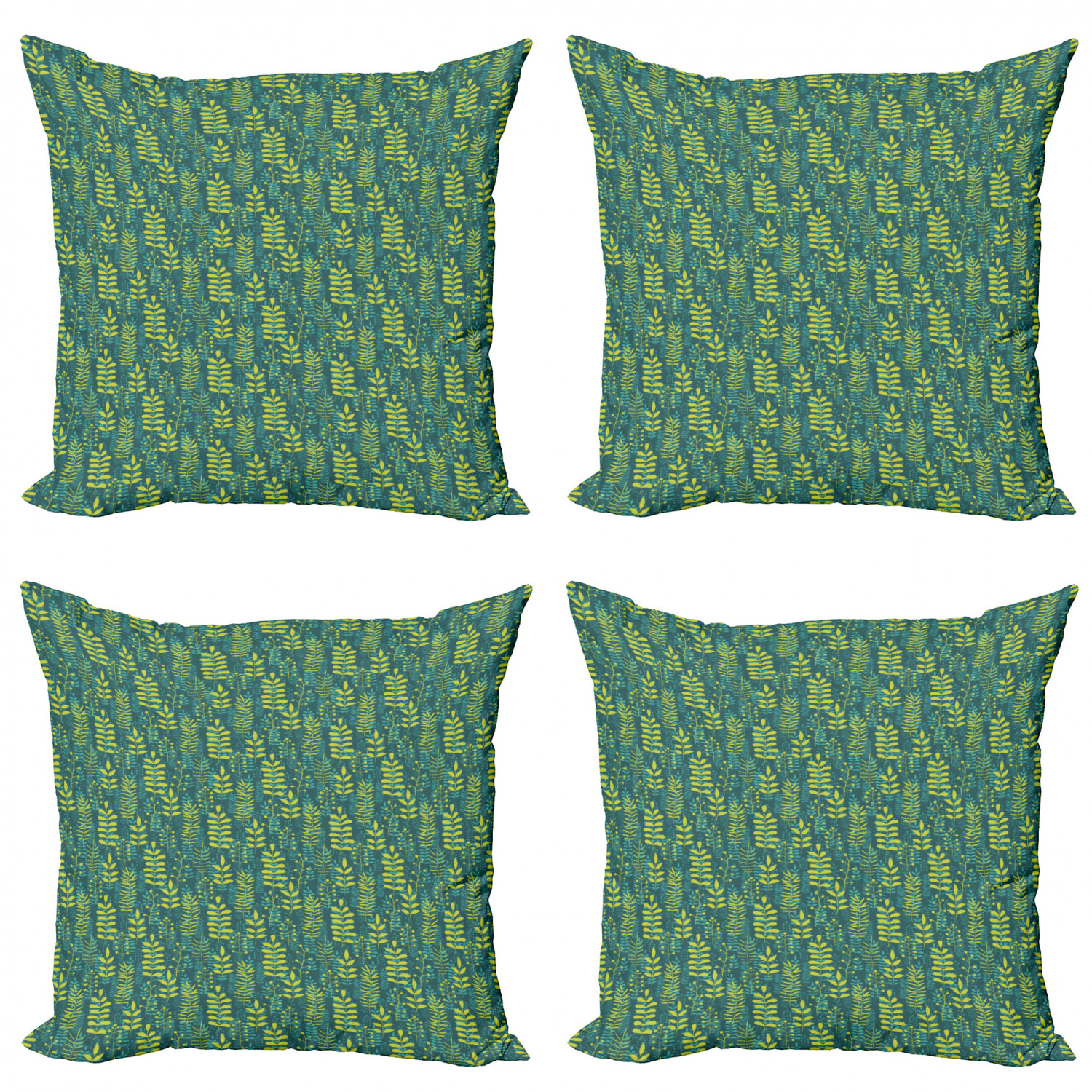 Ambesonne Botanical Blossom Cushion Cover Set of 4 for Couch and Bed in 4 Sizes - Picture 35 of 62
