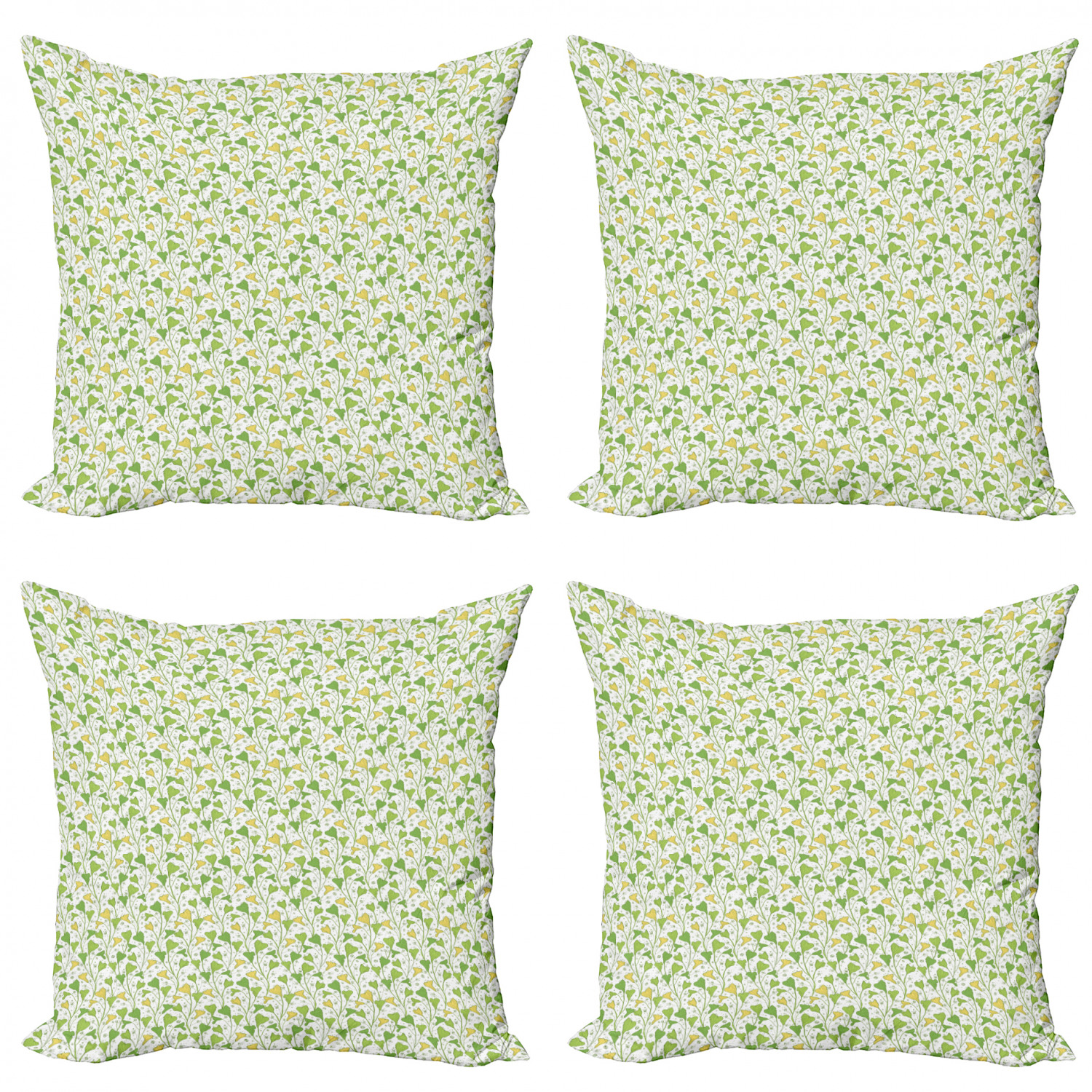 Ambesonne Botanical Blossom Cushion Cover Set of 4 for Couch and Bed in 4 Sizes - Picture 19 of 62
