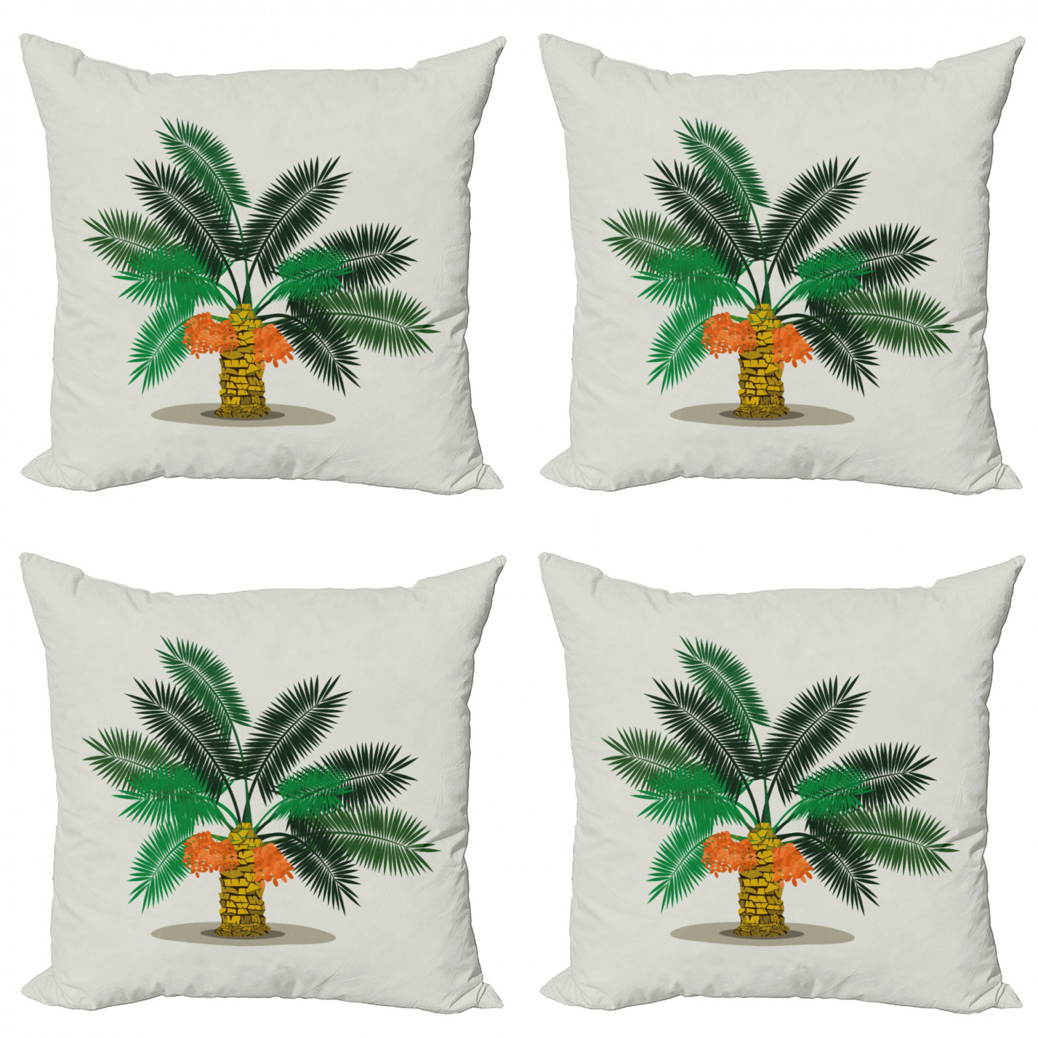 Ambesonne Botanical Blossom Cushion Cover Set of 4 for Couch and Bed in 4 Sizes - Picture 55 of 62