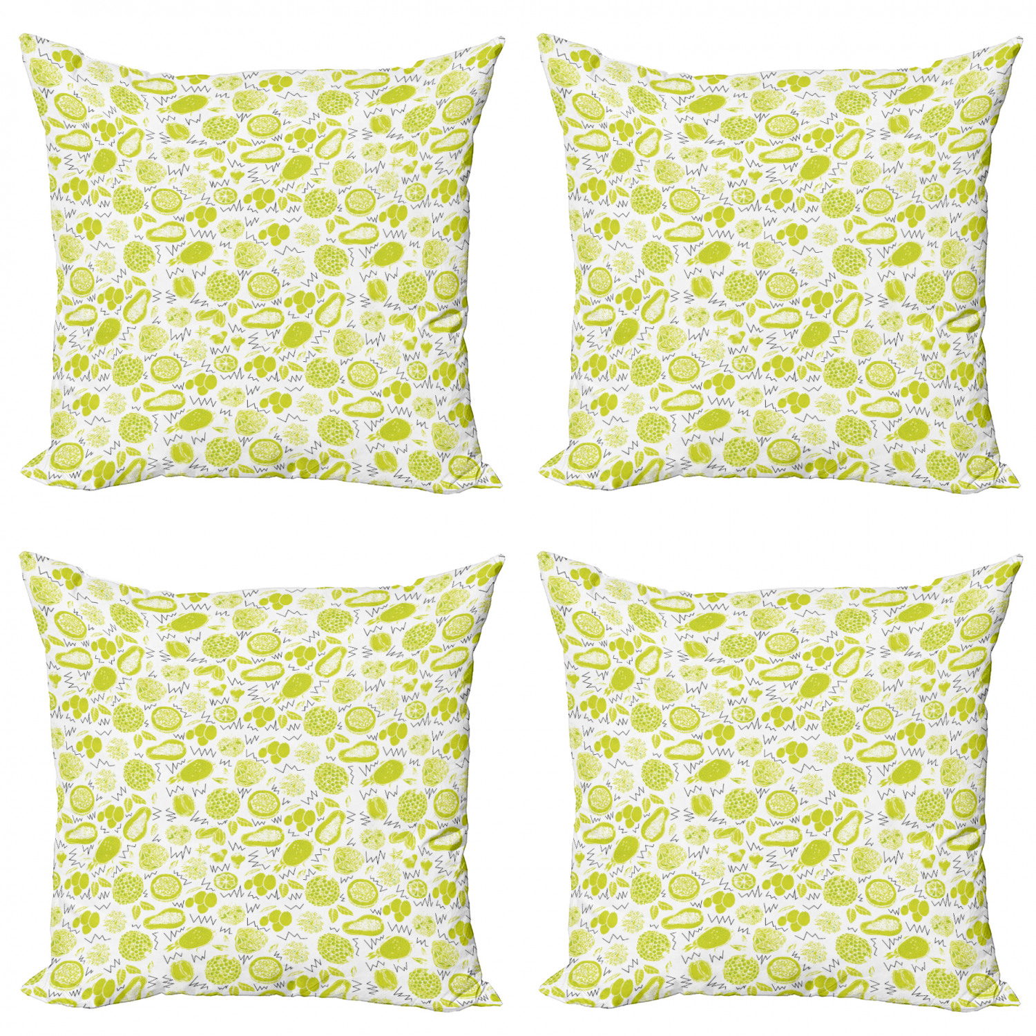 Ambesonne Botanical Blossom Cushion Cover Set of 4 for Couch and Bed in 4 Sizes - Picture 54 of 62