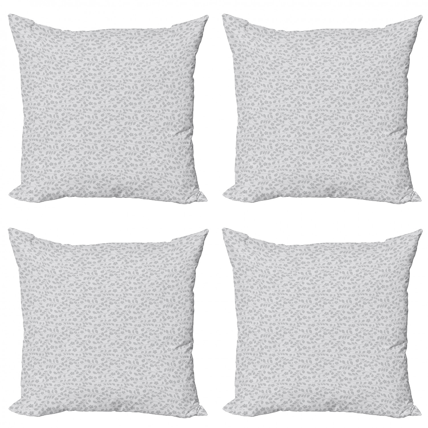 Ambesonne Botanical Blossom Cushion Cover Set of 4 for Couch and Bed in 4 Sizes - Picture 32 of 62