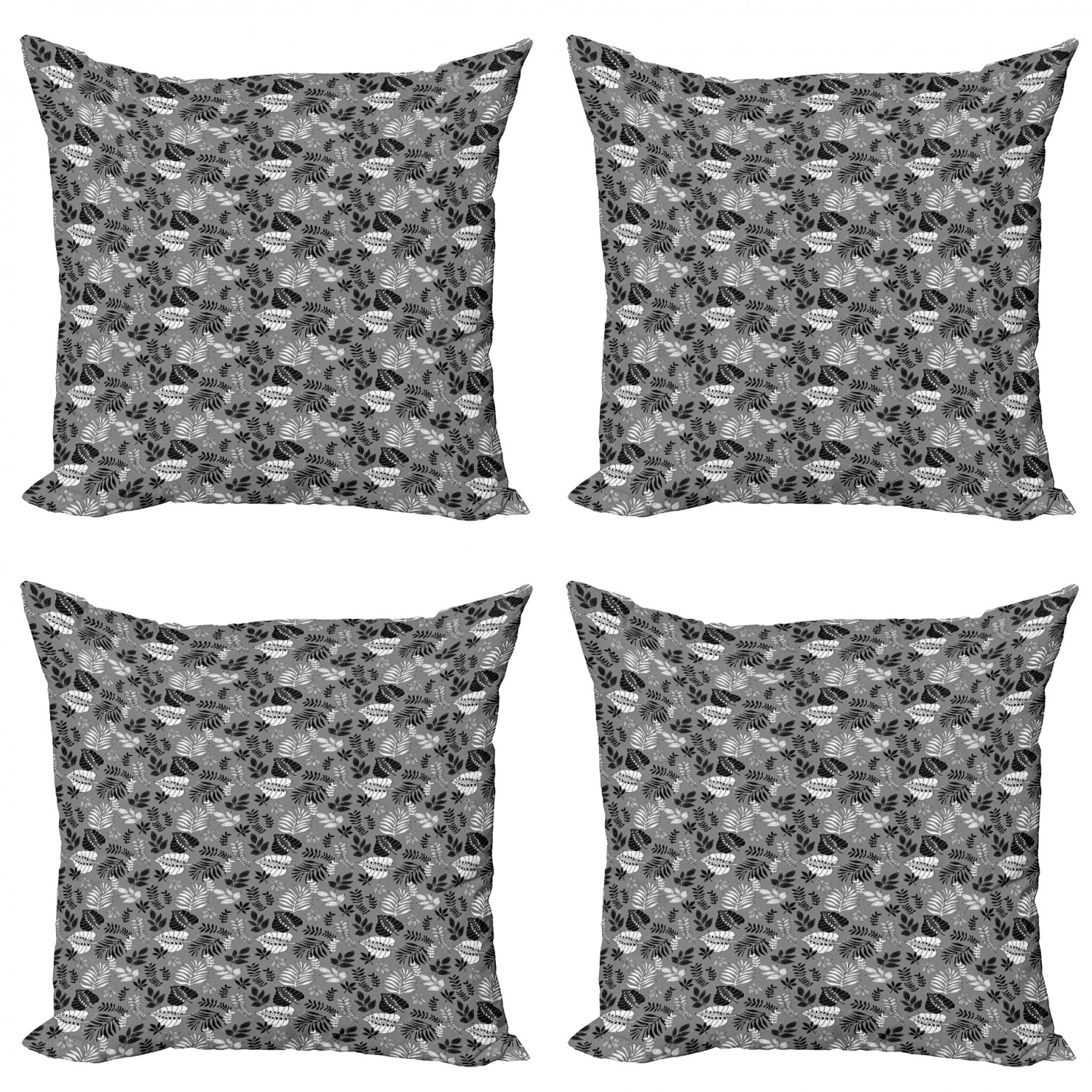 Ambesonne Botanical Blossom Cushion Cover Set of 4 for Couch and Bed in 4 Sizes - Picture 57 of 62