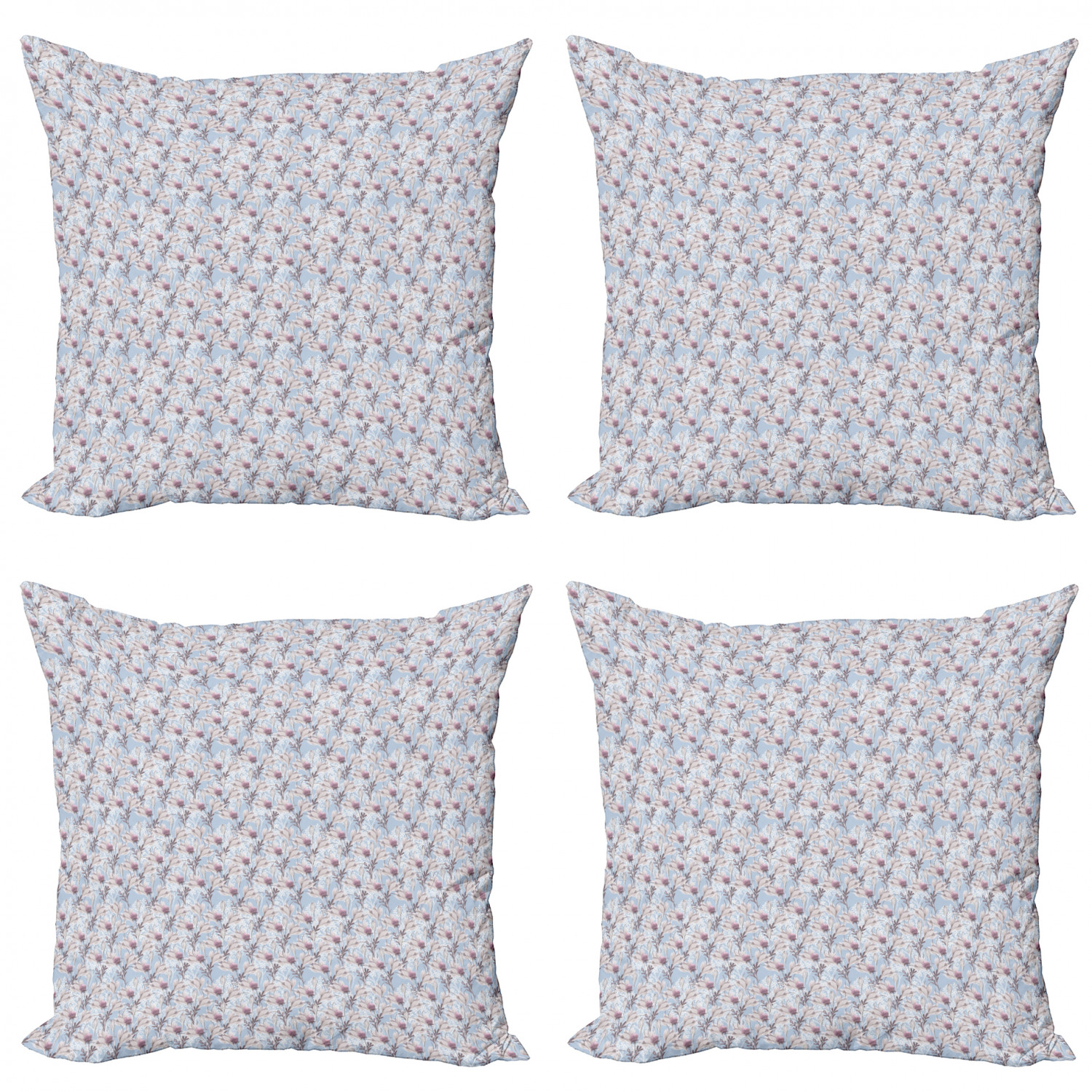 Ambesonne Botanical Blossom Cushion Cover Set of 4 for Couch and Bed in 4 Sizes - Picture 60 of 62