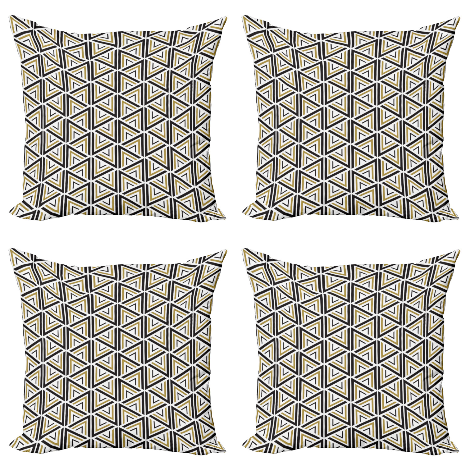 Ambesonne Modern Cushion Cover Set of 4 for Couch and Bed in 4 Sizes
