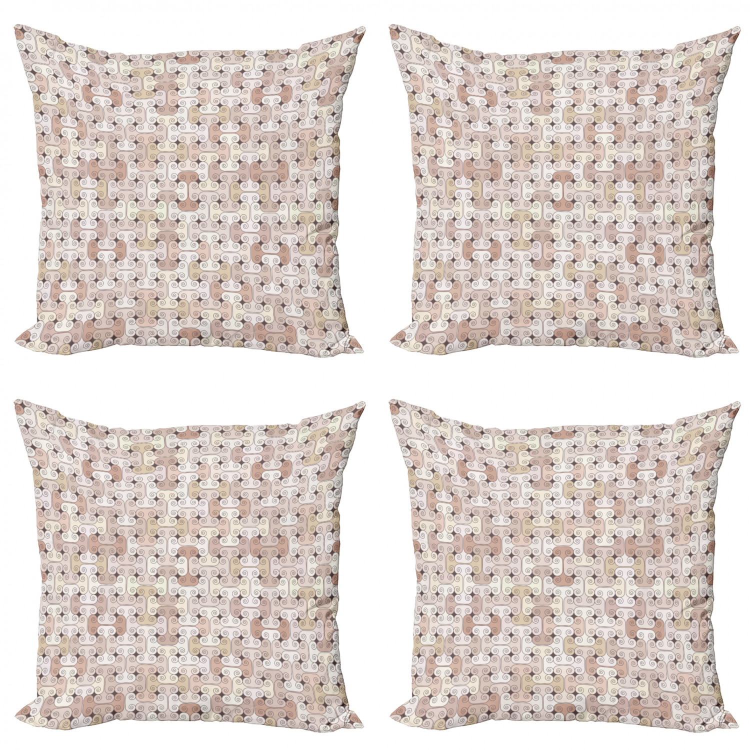 Ambesonne Chevron Cushion Cover Set of 4 for Couch and Bed in 4 Sizes