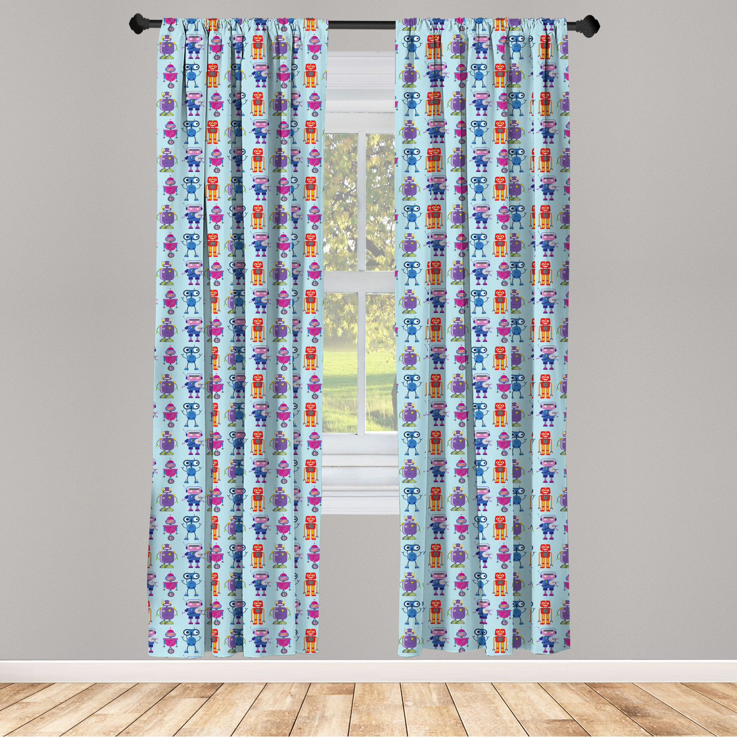 Alien Microfiber Curtains 2 Panel Set Living Room Bedroom in 3 Sizes - Picture 14 of 56