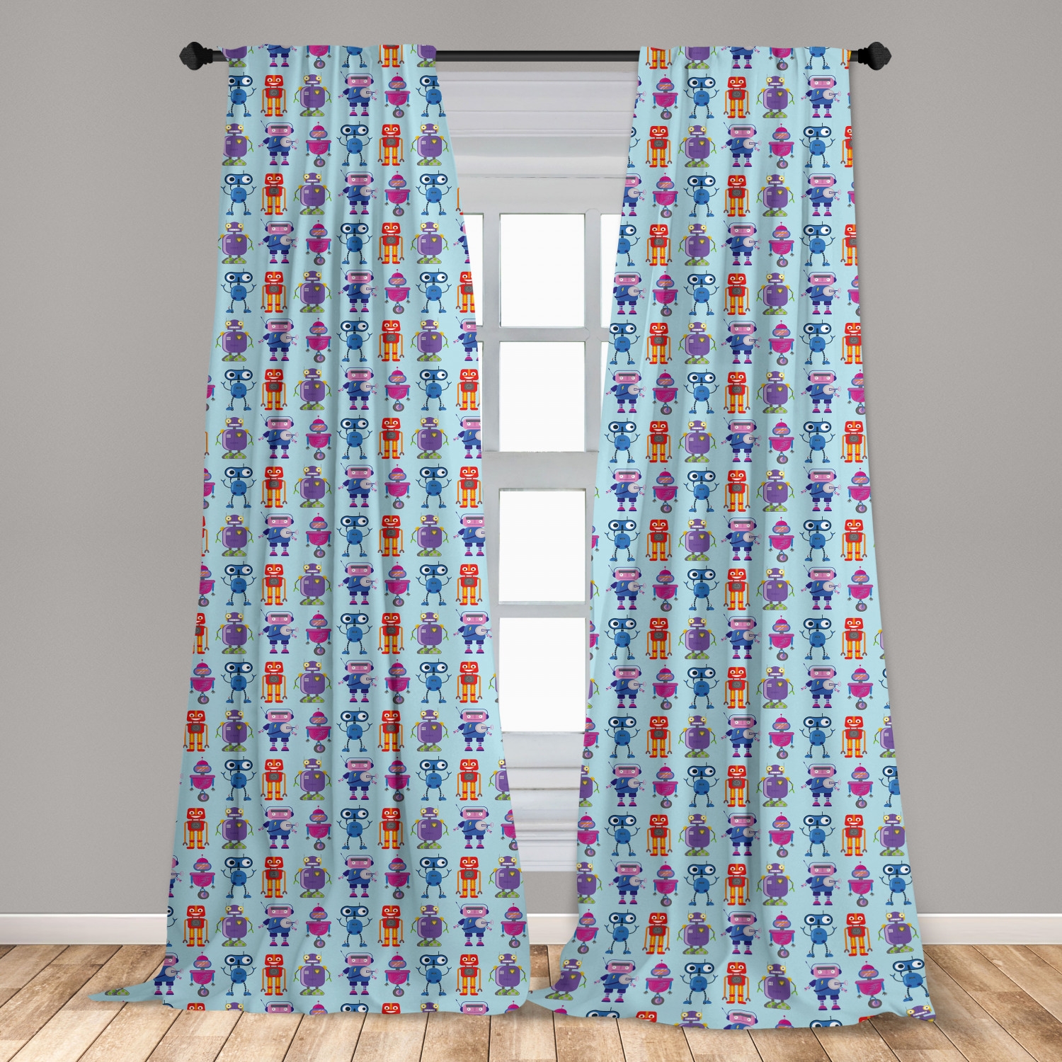 Alien Microfiber Curtains 2 Panel Set Living Room Bedroom in 3 Sizes - Picture 13 of 56