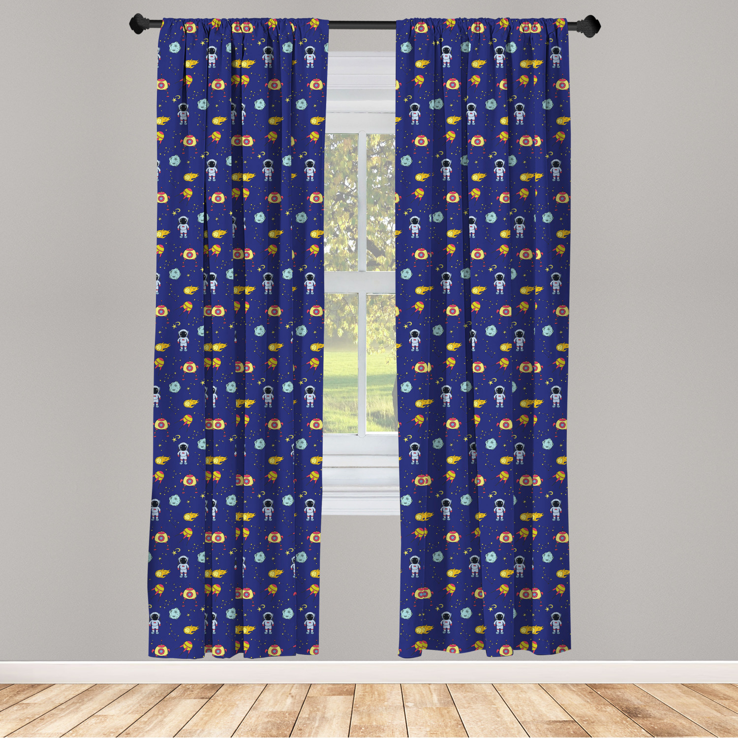 Alien Microfiber Curtains 2 Panel Set Living Room Bedroom in 3 Sizes - Picture 16 of 56