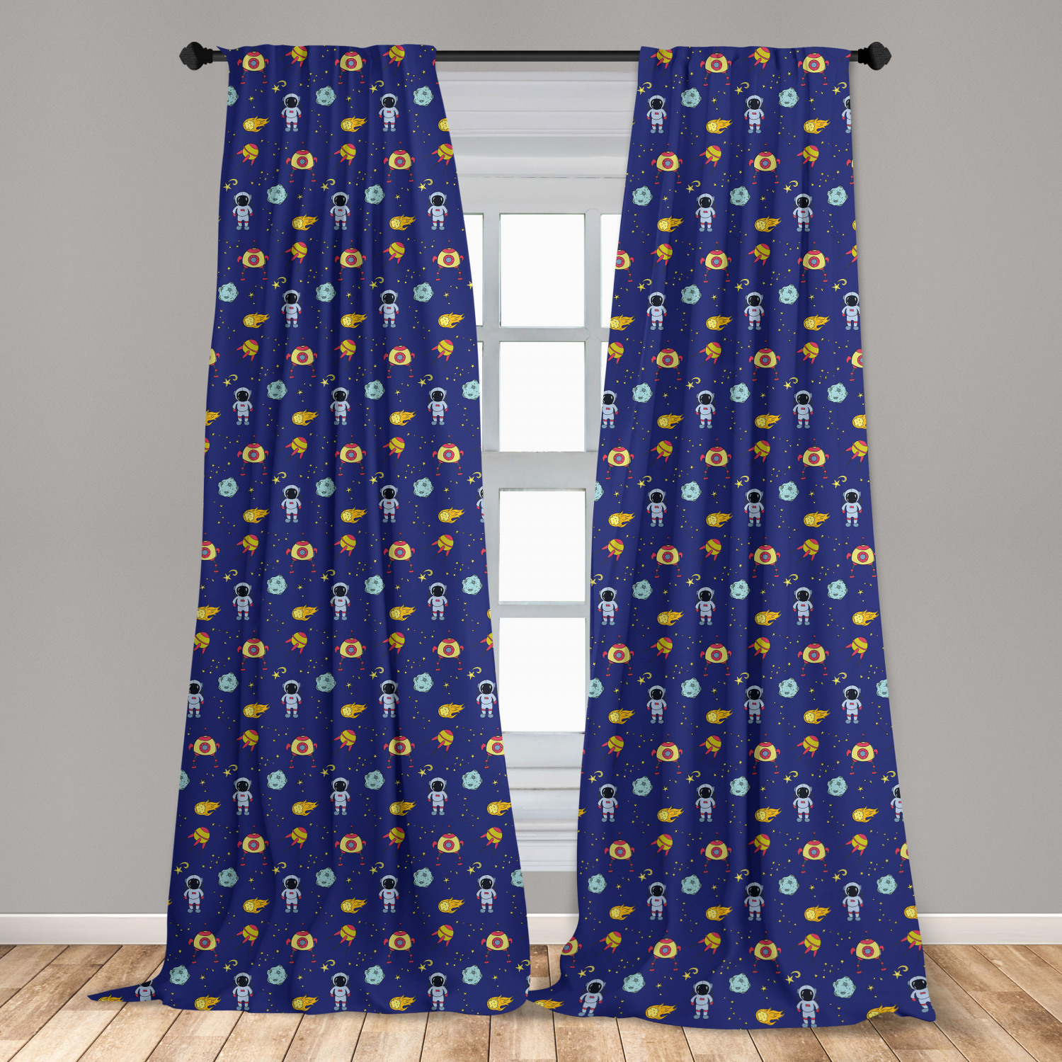 Alien Microfiber Curtains 2 Panel Set Living Room Bedroom in 3 Sizes - Picture 15 of 56