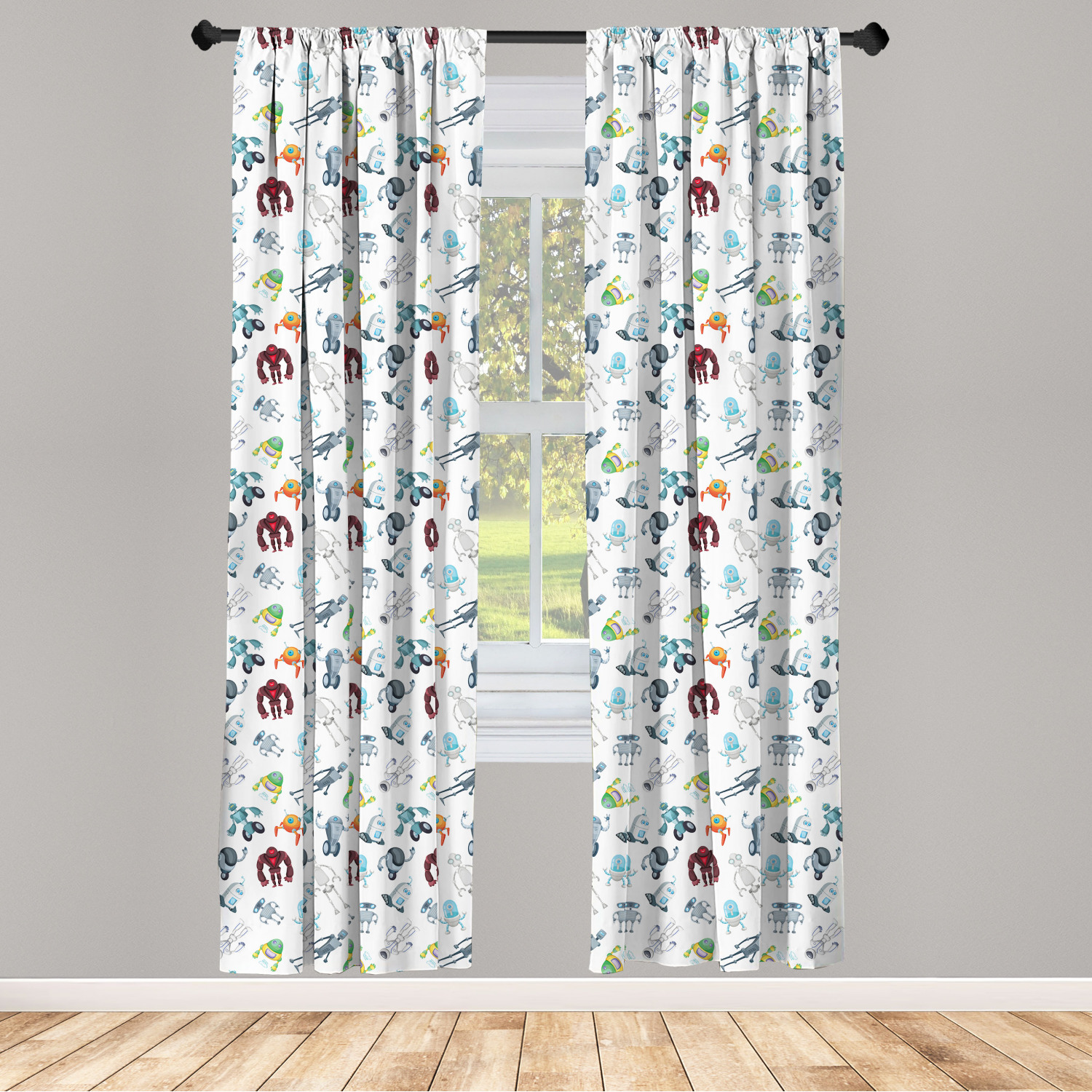 Alien Microfiber Curtains 2 Panel Set Living Room Bedroom in 3 Sizes - Picture 34 of 56