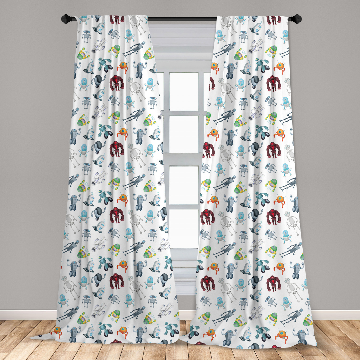 Alien Microfiber Curtains 2 Panel Set Living Room Bedroom in 3 Sizes - Picture 33 of 56