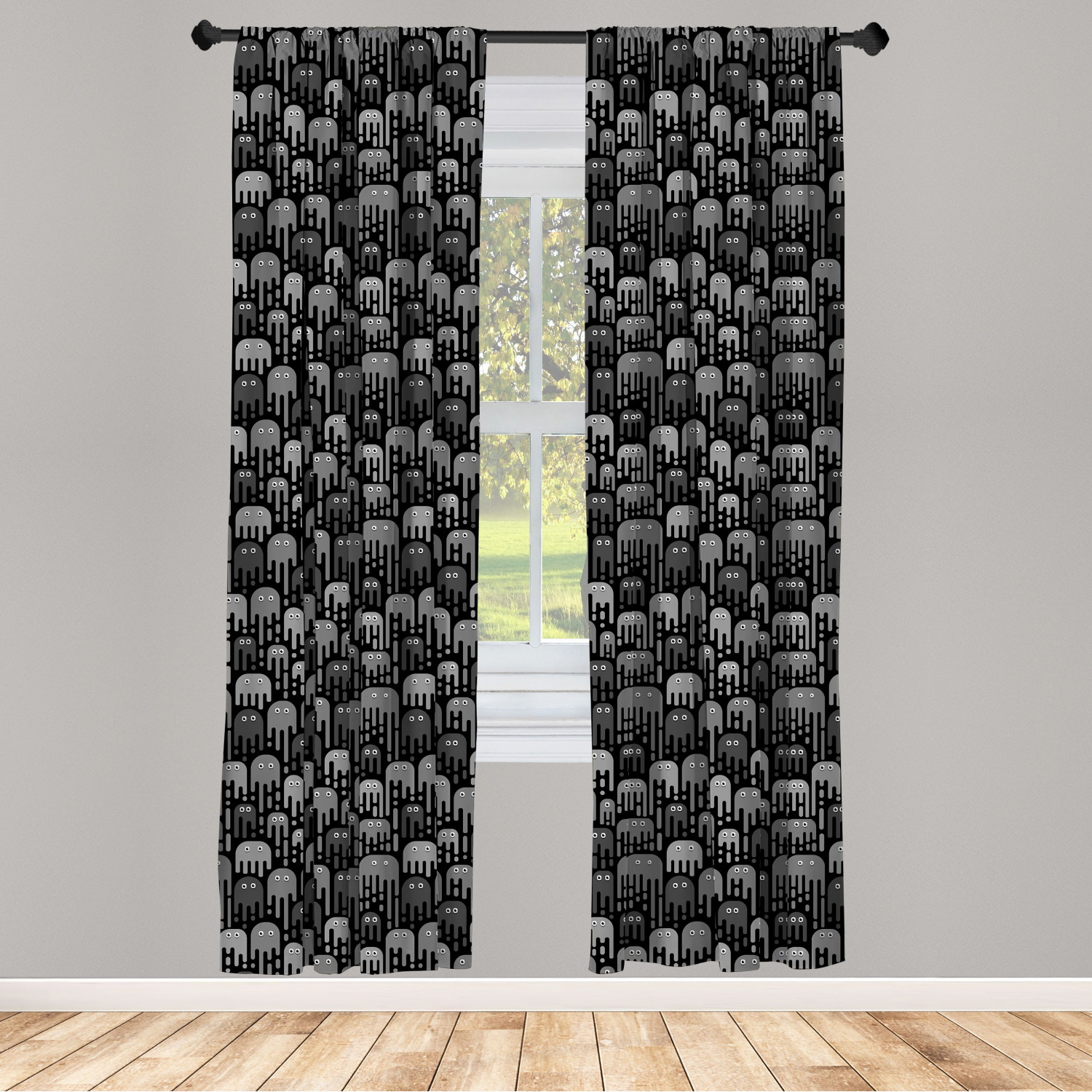 Alien Microfiber Curtains 2 Panel Set Living Room Bedroom in 3 Sizes - Picture 26 of 56