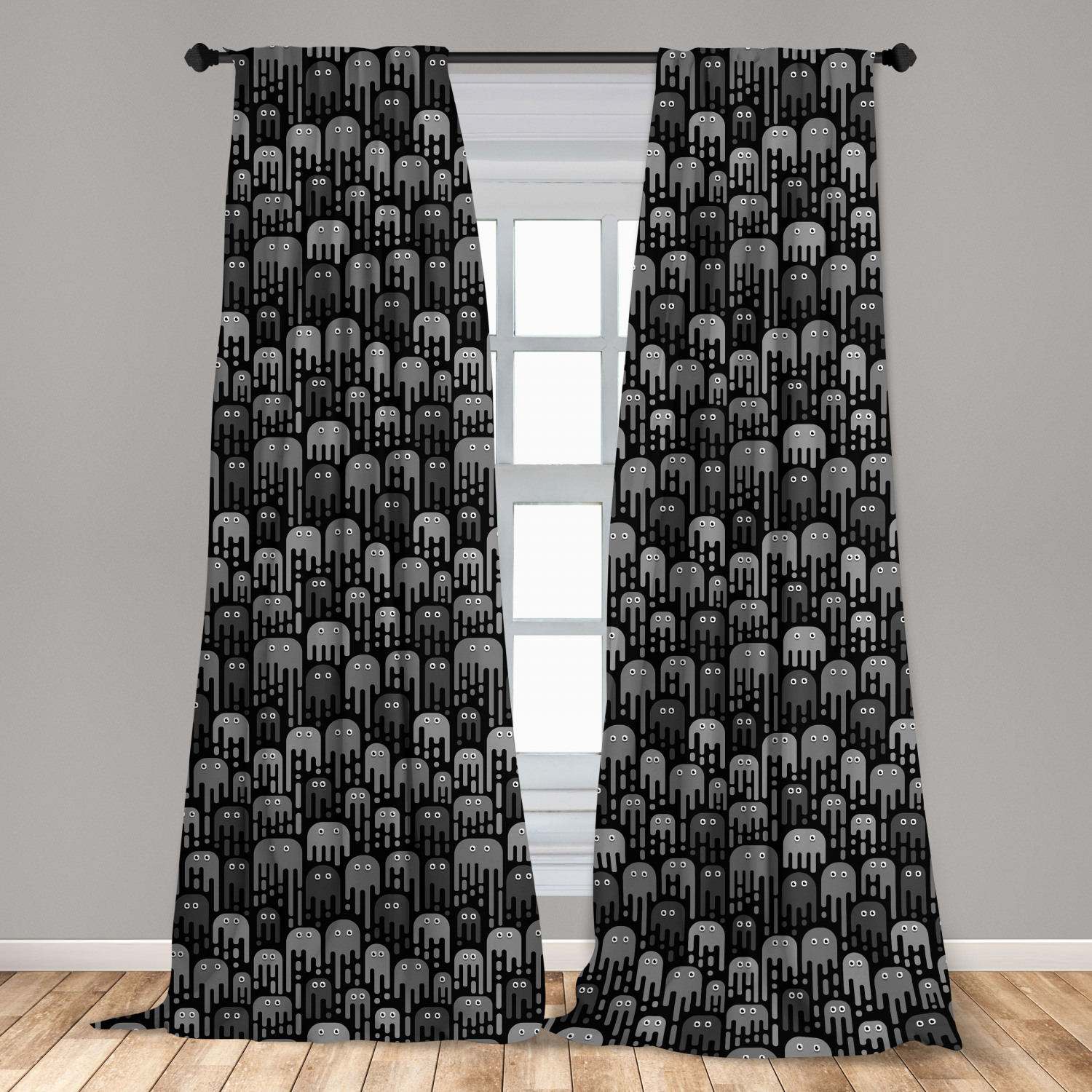 Alien Microfiber Curtains 2 Panel Set Living Room Bedroom in 3 Sizes - Picture 25 of 56