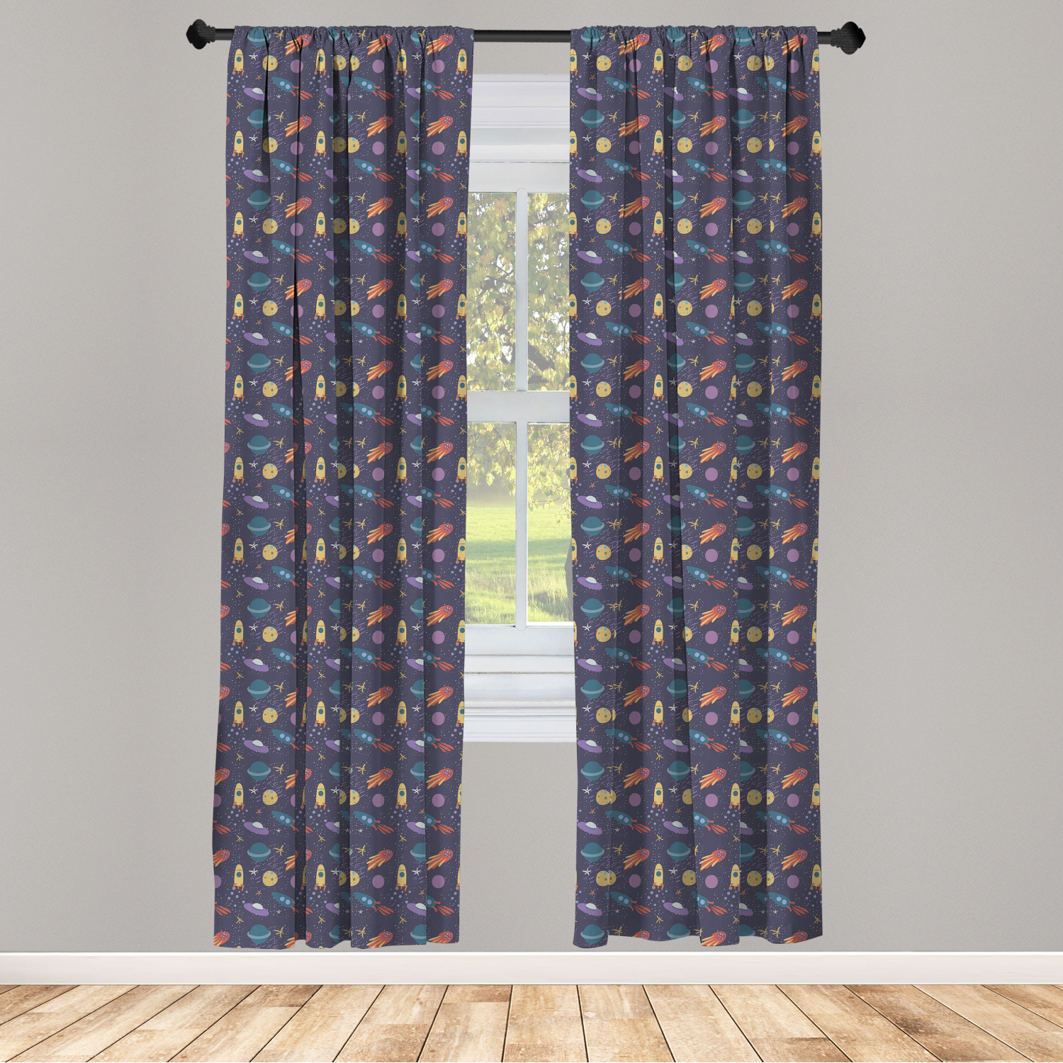 Alien Microfiber Curtains 2 Panel Set Living Room Bedroom in 3 Sizes - Picture 44 of 56