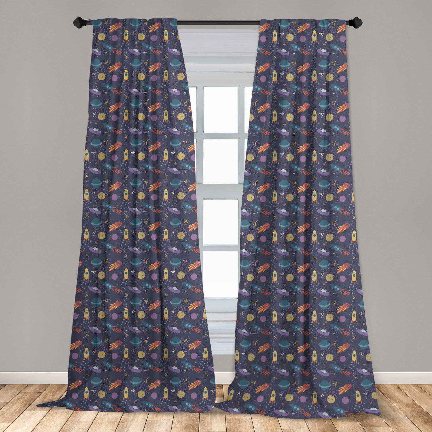 Alien Microfiber Curtains 2 Panel Set Living Room Bedroom in 3 Sizes - Picture 43 of 56