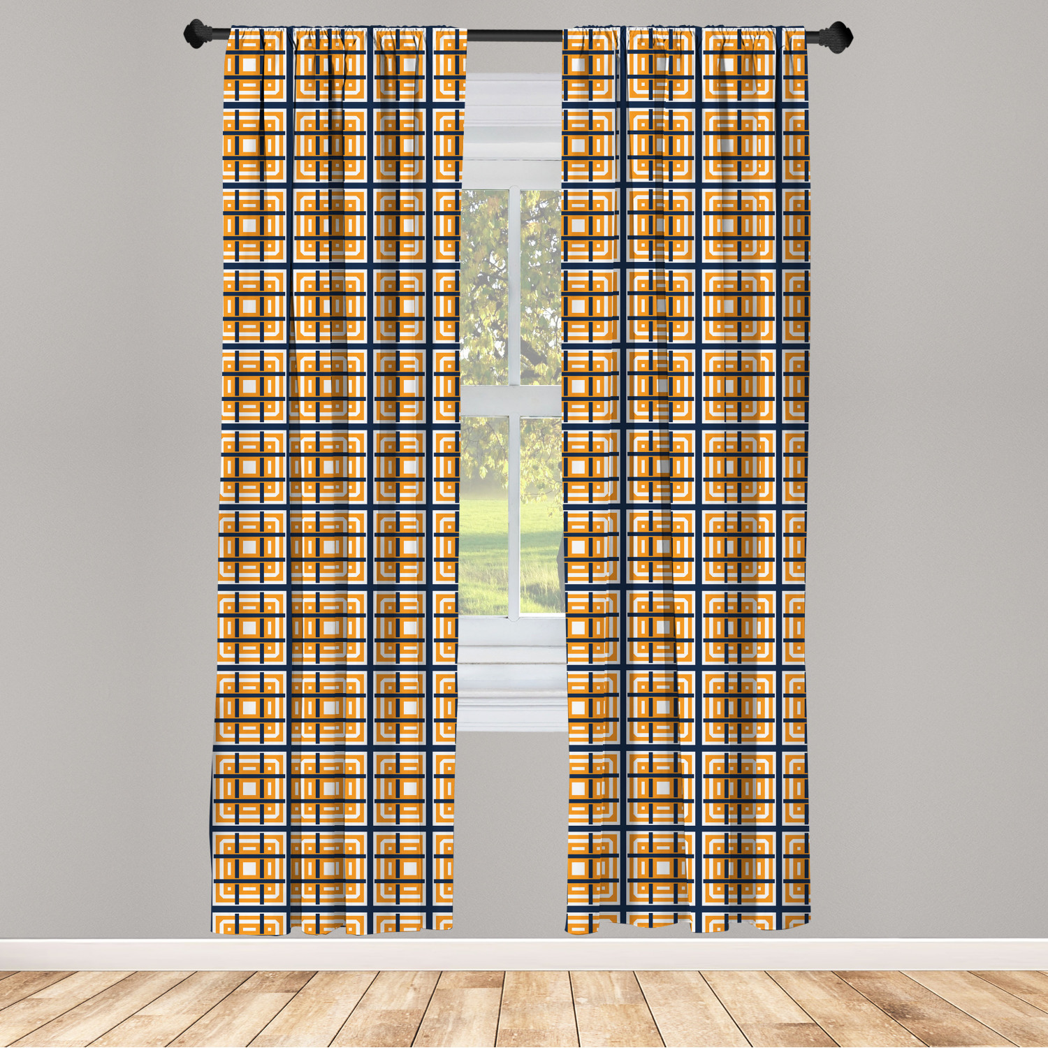Art Abstract Microfiber Curtains 2 Panel Set Living Room Bedroom in 3 Sizes - Picture 58 of 112