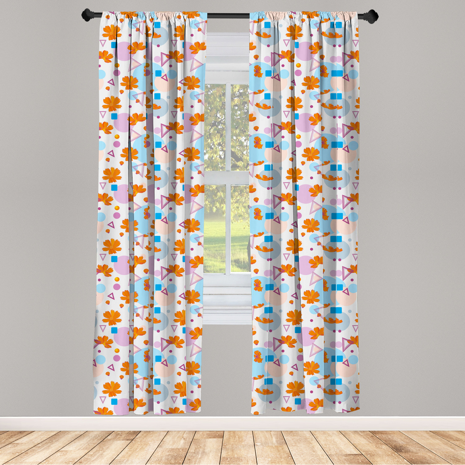 Art Abstract Microfiber Curtains 2 Panel Set Living Room Bedroom in 3 Sizes - Picture 76 of 112