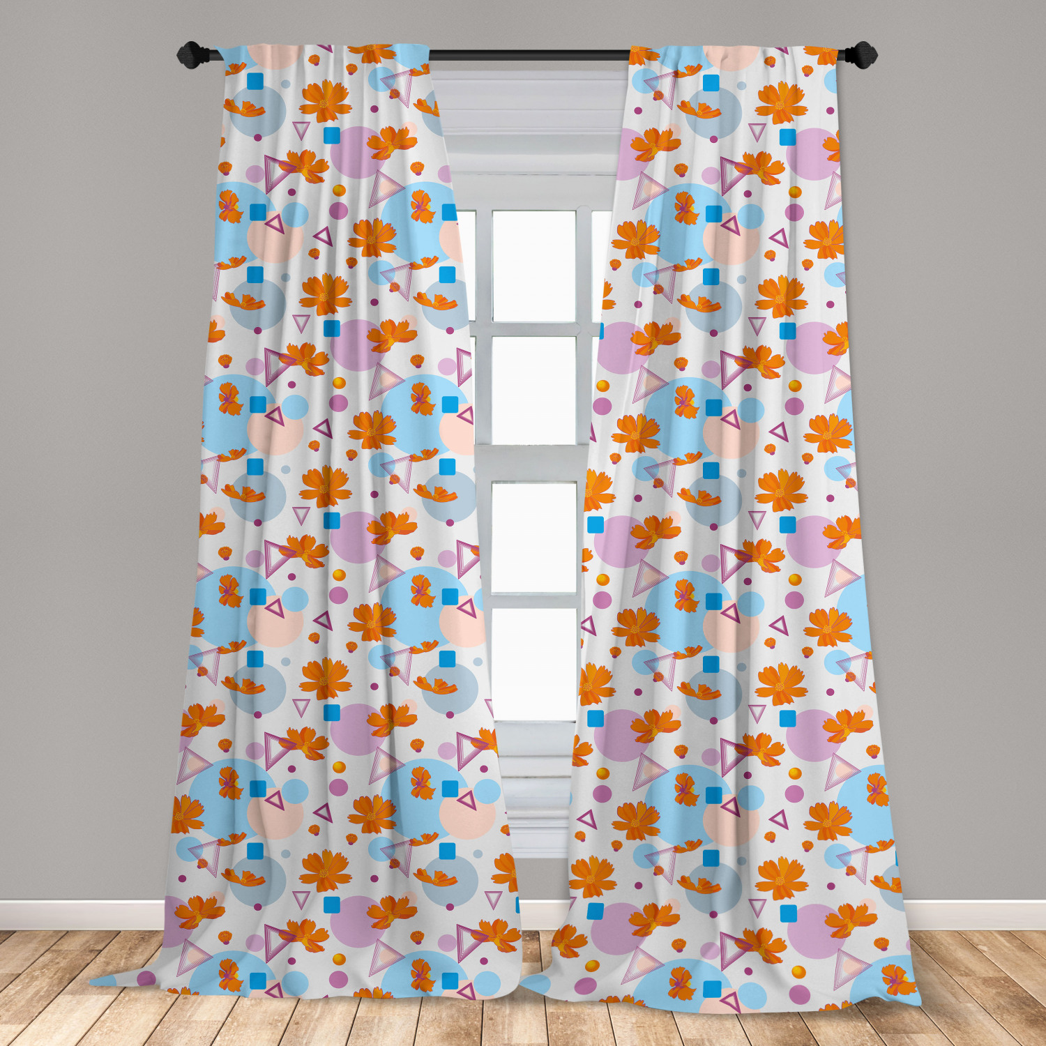 Art Abstract Microfiber Curtains 2 Panel Set Living Room Bedroom in 3 Sizes - Picture 75 of 112
