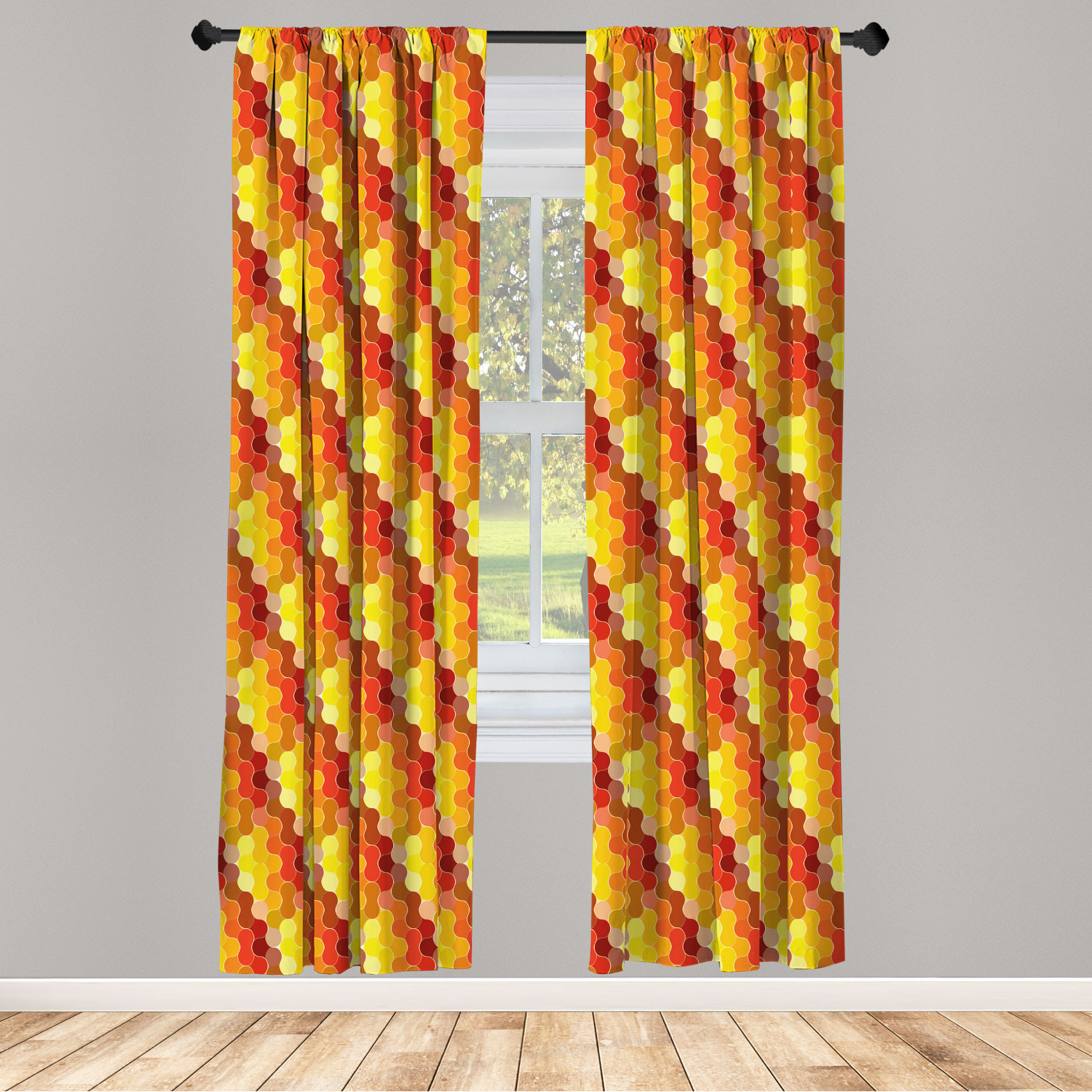 Art Abstract Microfiber Curtains 2 Panel Set Living Room Bedroom in 3 Sizes - Picture 24 of 112