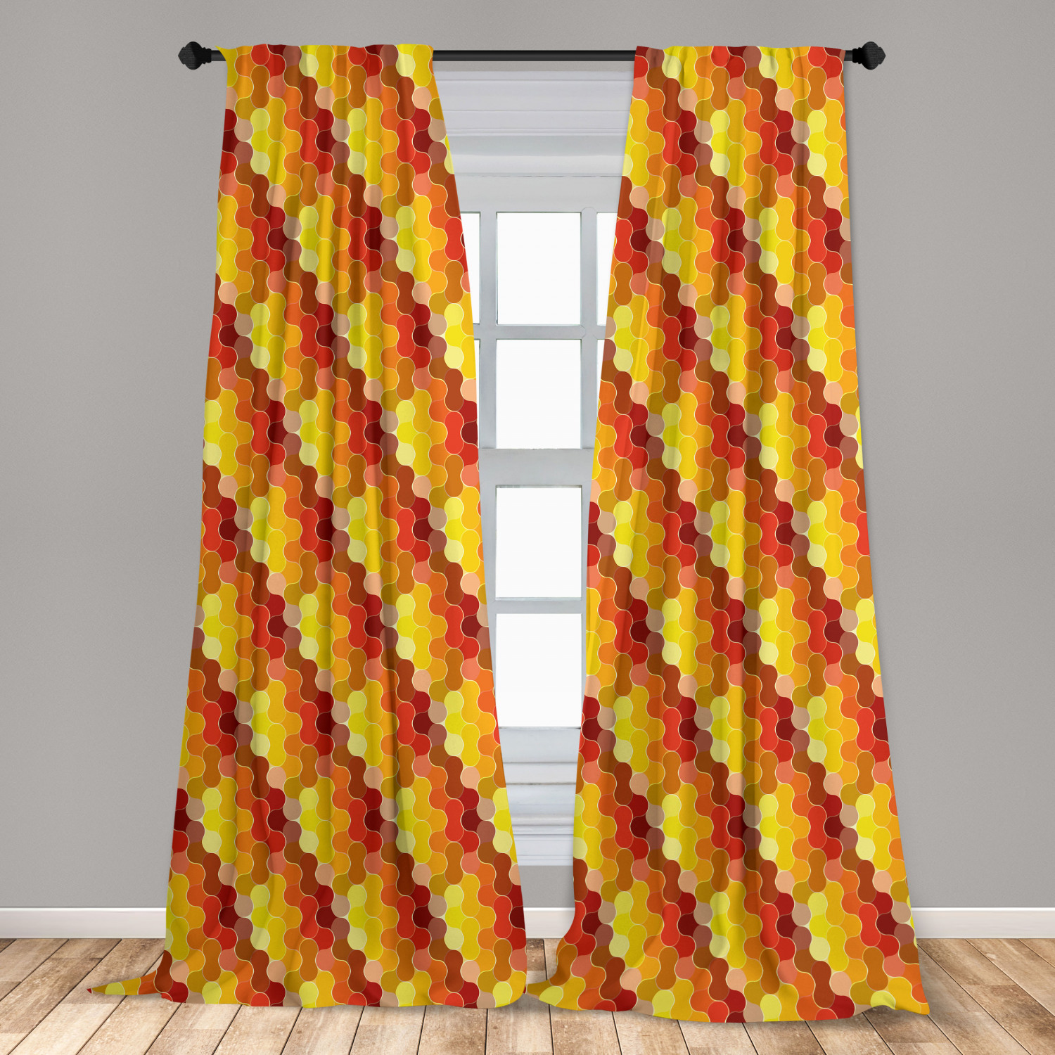 Art Abstract Microfiber Curtains 2 Panel Set Living Room Bedroom in 3 Sizes - Picture 23 of 112