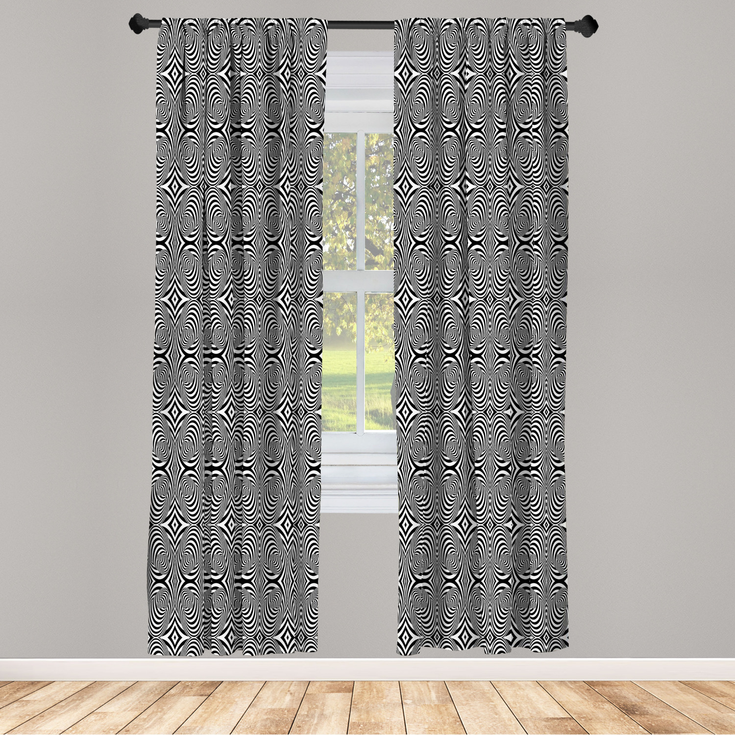Art Abstract Microfiber Curtains 2 Panel Set Living Room Bedroom in 3 Sizes - Picture 48 of 112