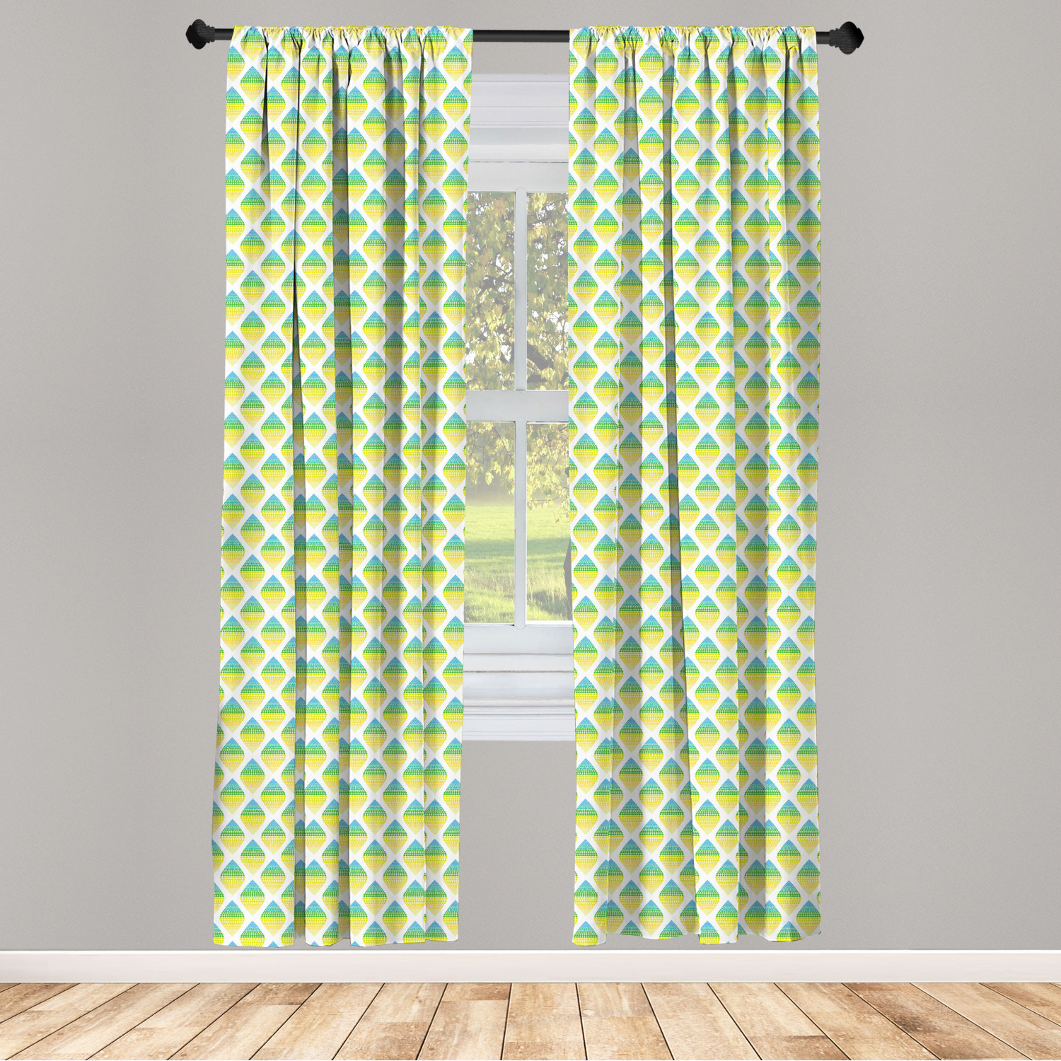 Art Abstract Microfiber Curtains 2 Panel Set Living Room Bedroom in 3 Sizes - Picture 74 of 112