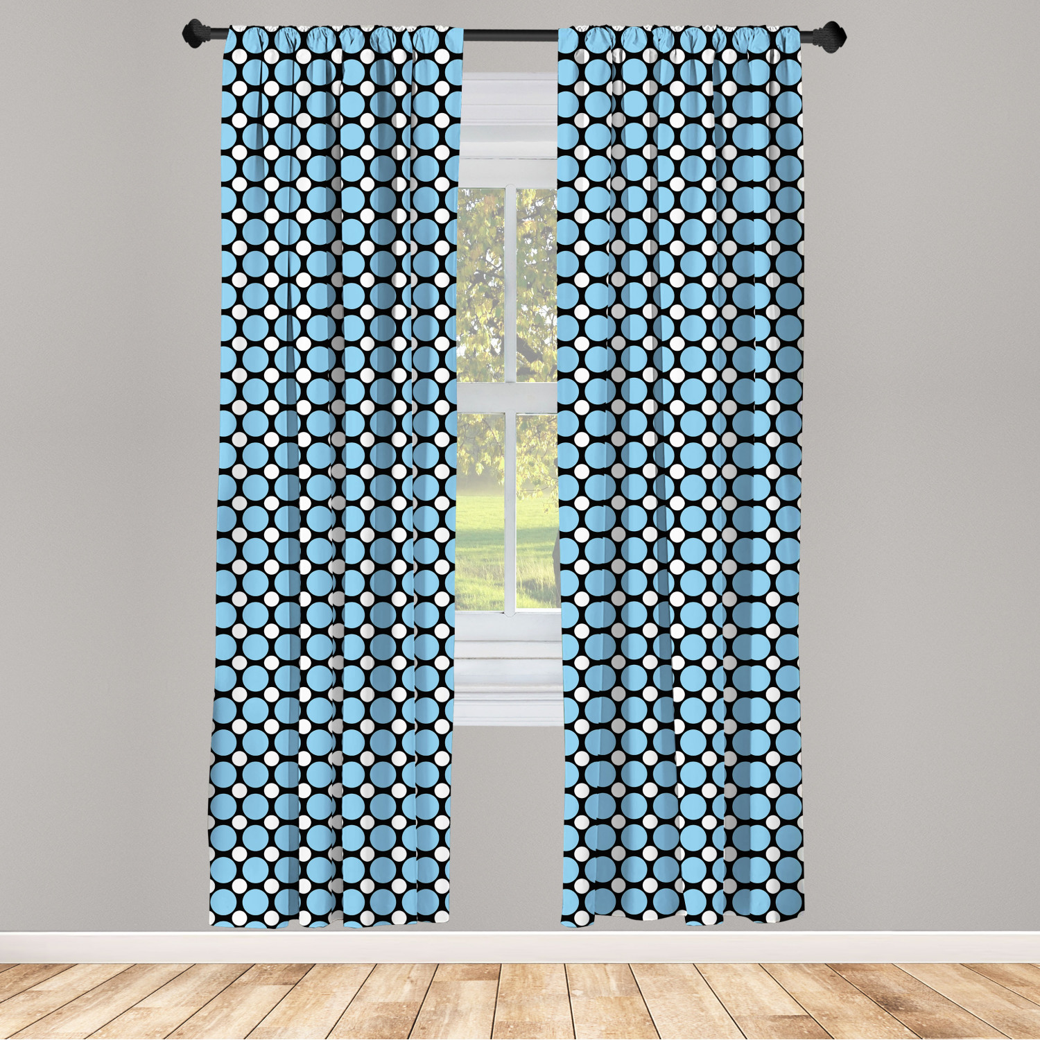 Art Abstract Microfiber Curtains 2 Panel Set Living Room Bedroom in 3 Sizes - Picture 20 of 112