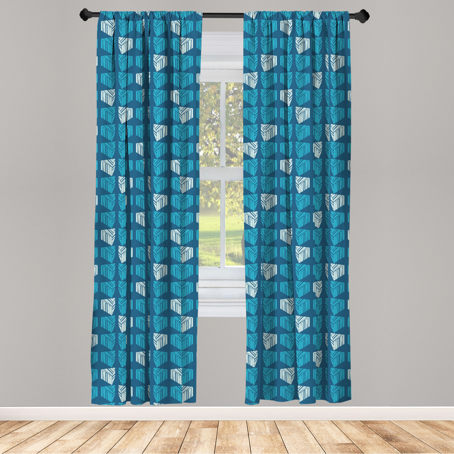 Art Abstract Microfiber Curtains 2 Panel Set Living Room Bedroom in 3 Sizes - Picture 44 of 112