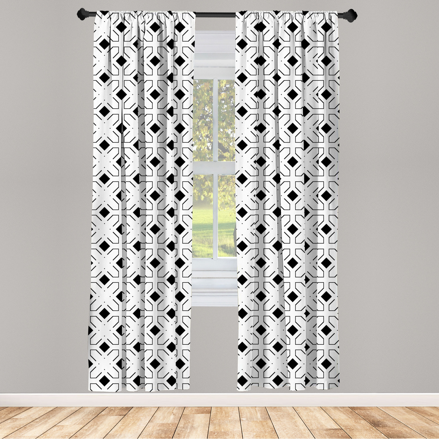 Art Abstract Microfiber Curtains 2 Panel Set Living Room Bedroom in 3 Sizes - Picture 94 of 112