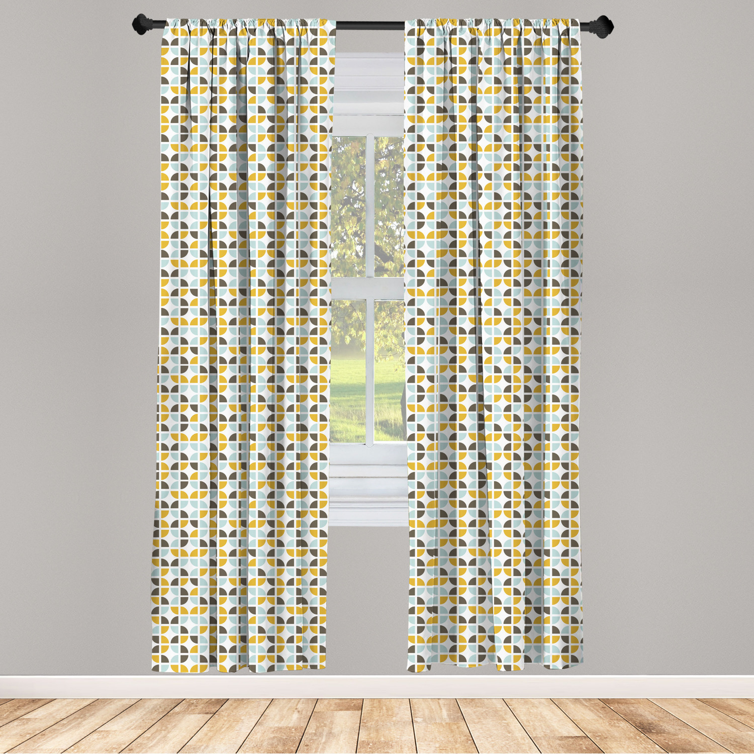 Art Abstract Microfiber Curtains 2 Panel Set Living Room Bedroom in 3 Sizes - Picture 88 of 112