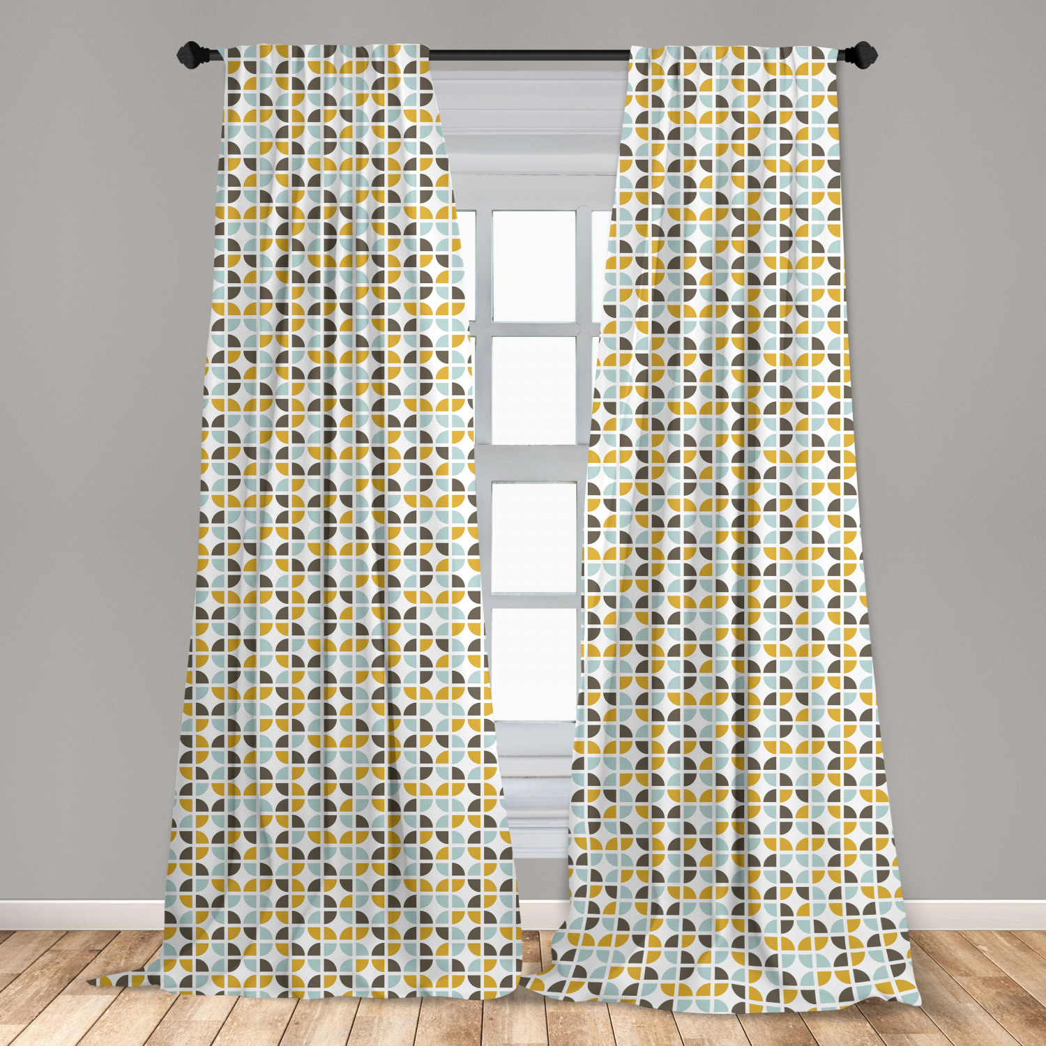Art Abstract Microfiber Curtains 2 Panel Set Living Room Bedroom in 3 Sizes - Picture 87 of 112