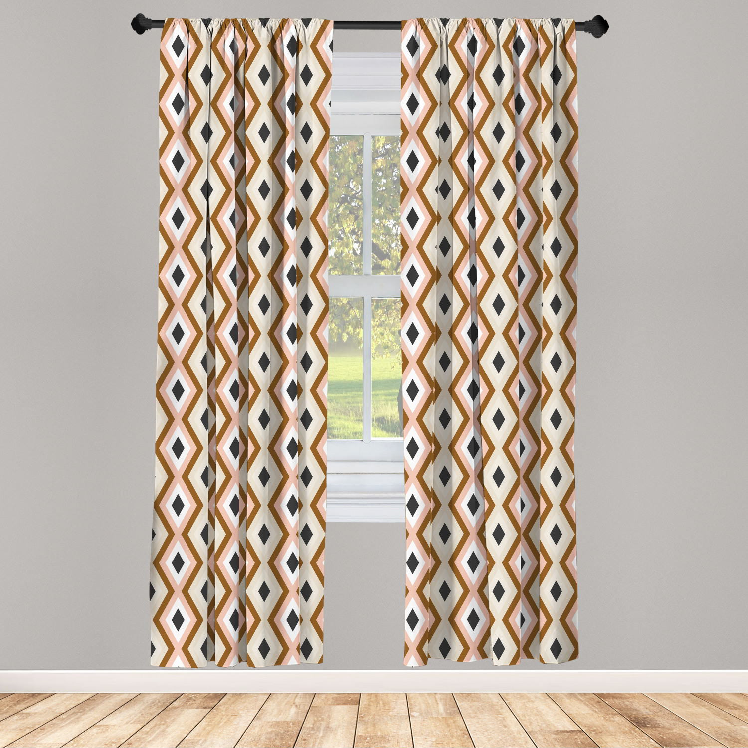 Art Abstract Microfiber Curtains 2 Panel Set Living Room Bedroom in 3 Sizes - Picture 60 of 112