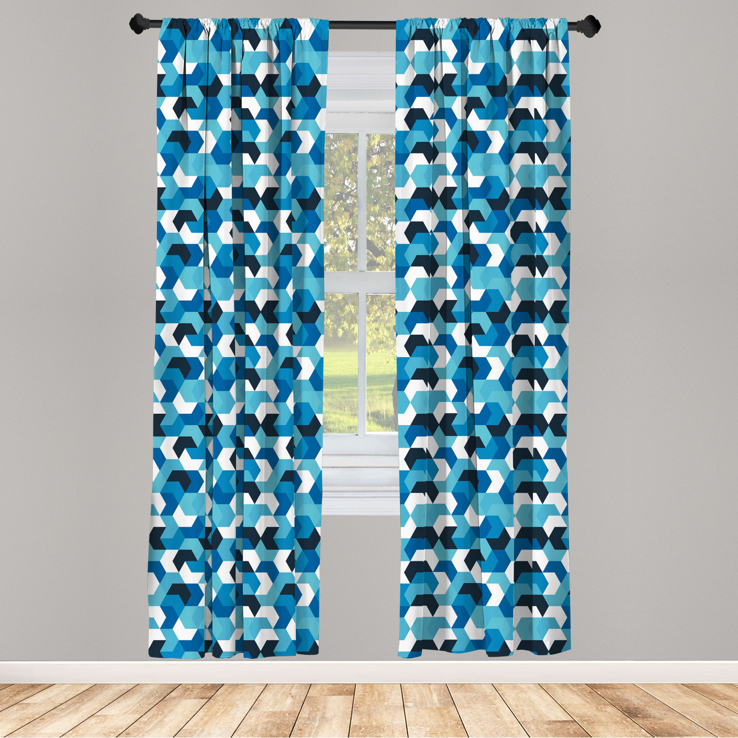 Art Abstract Microfiber Curtains 2 Panel Set Living Room Bedroom in 3 Sizes - Picture 110 of 112