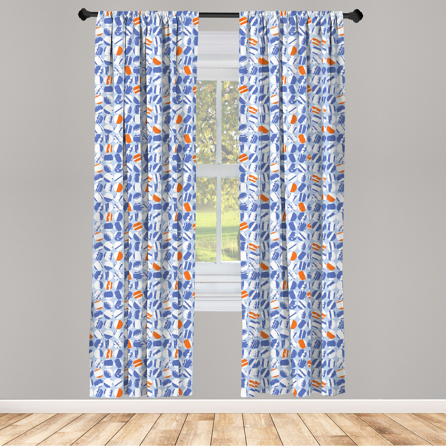 Art Abstract Microfiber Curtains 2 Panel Set Living Room Bedroom in 3 Sizes - Picture 84 of 112
